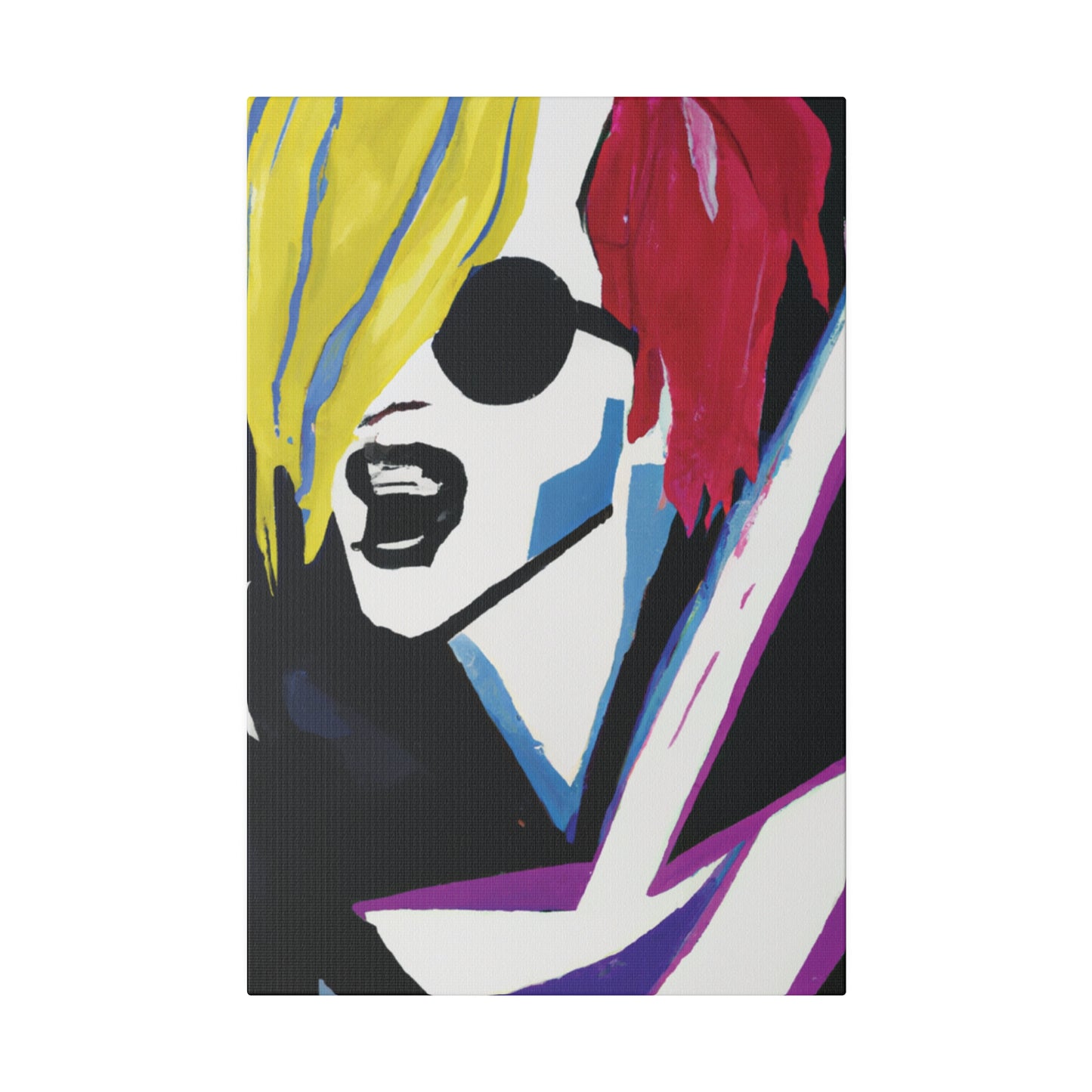 8784F - Rockstar Painting Print | Face | Abstract | Poster | Home Decor | Wall Art | Music Art | Canvas