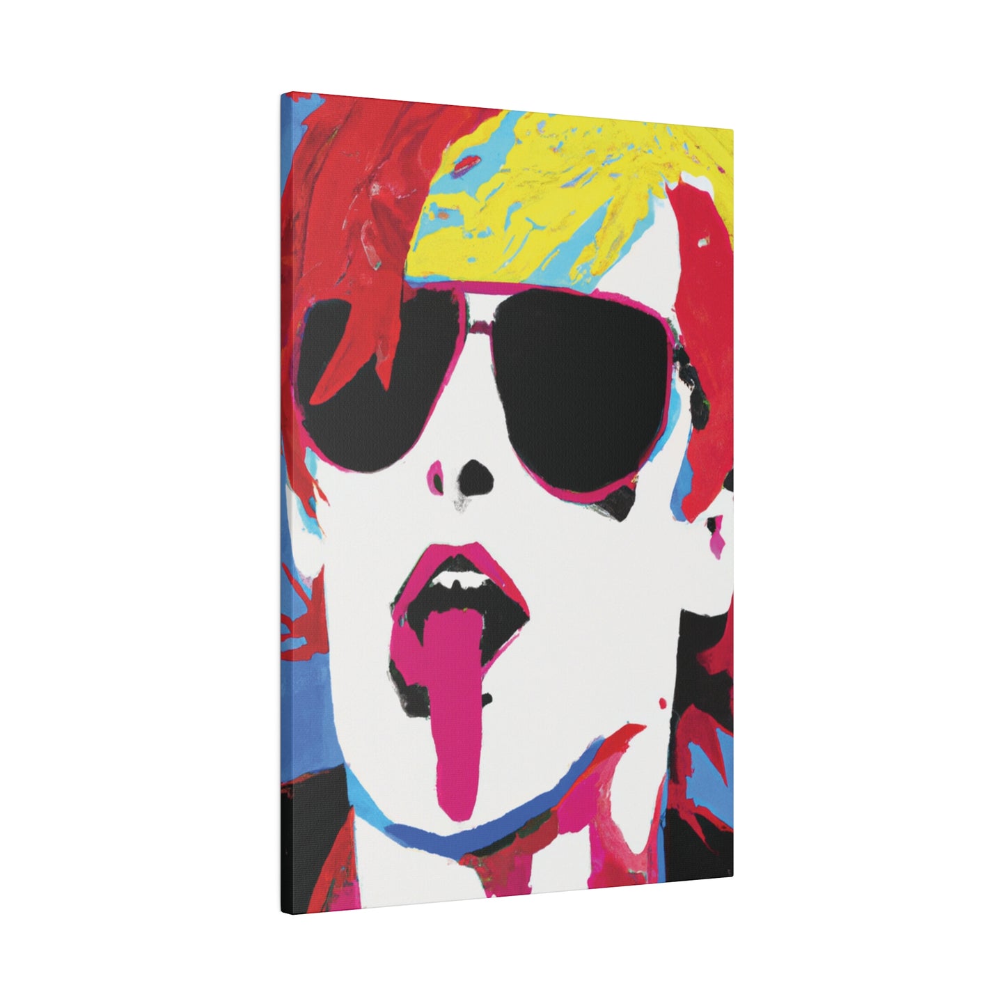 8381F - Rockstar Painting Print | Face | Abstract | Poster | Home Decor | Wall Art | Music Art | Canvas