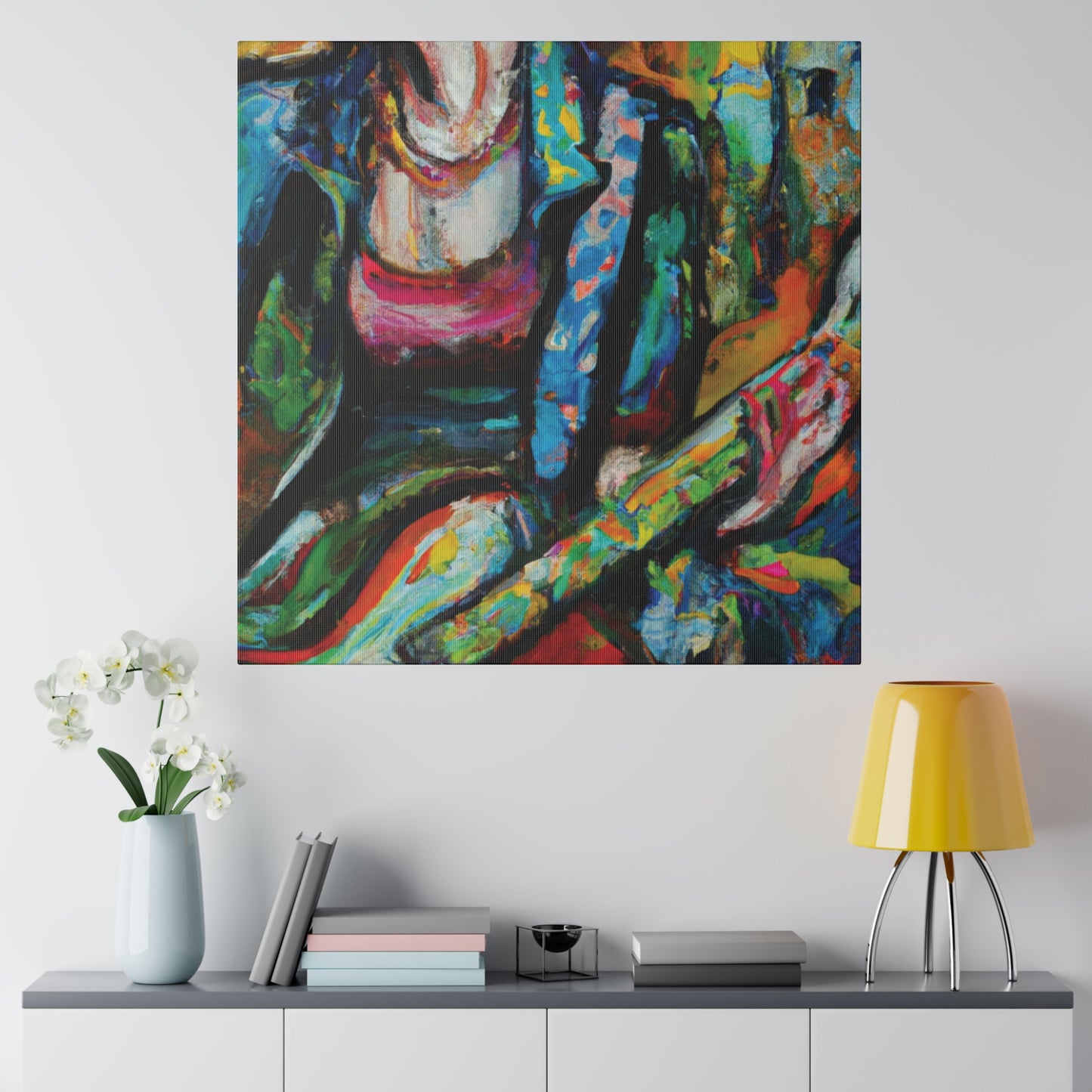 5376X - Rockstar Oil Painting Style Print | Poster | Home Decor | Wall Art | Music Art | Canvas