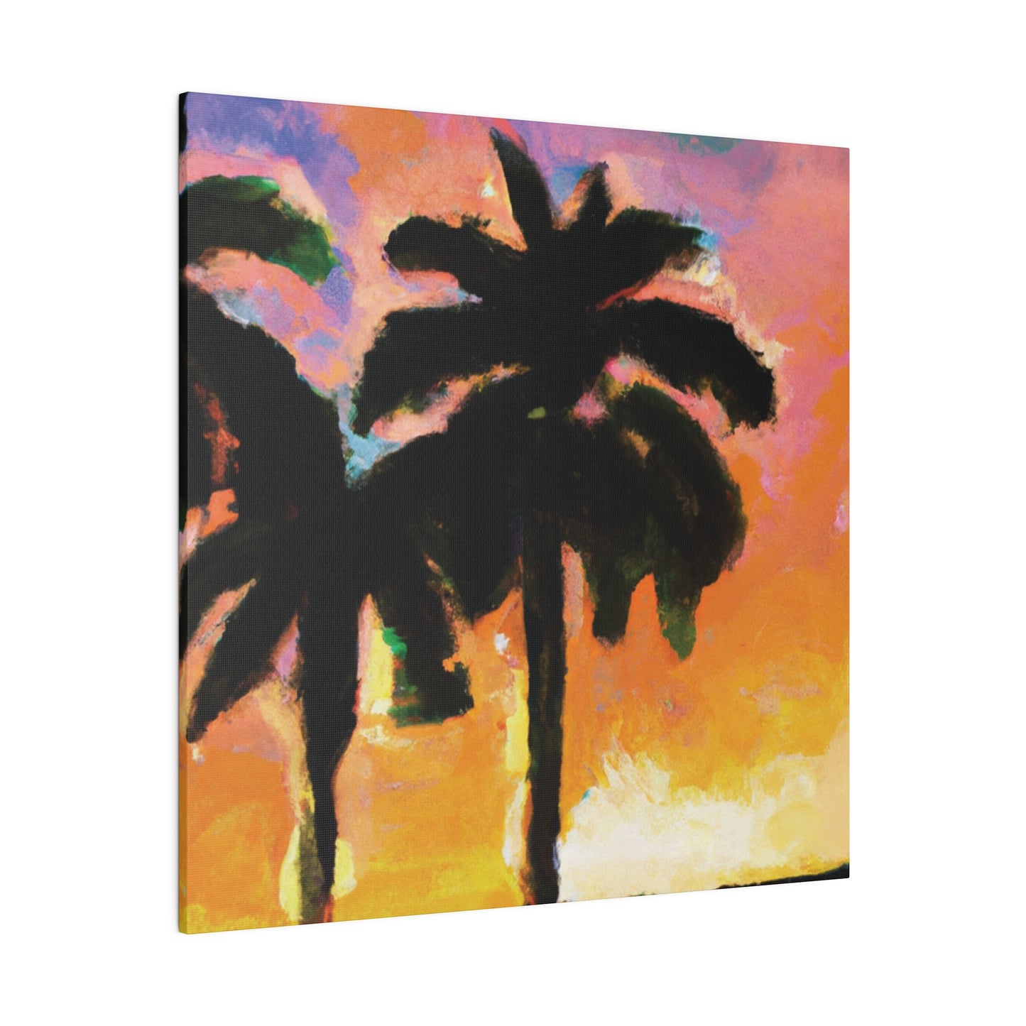 1532W - Miami Beach Sunset Painting Print | Miami | Beach | Sunset | Poster | Home Decor | Wall Art | Canvas