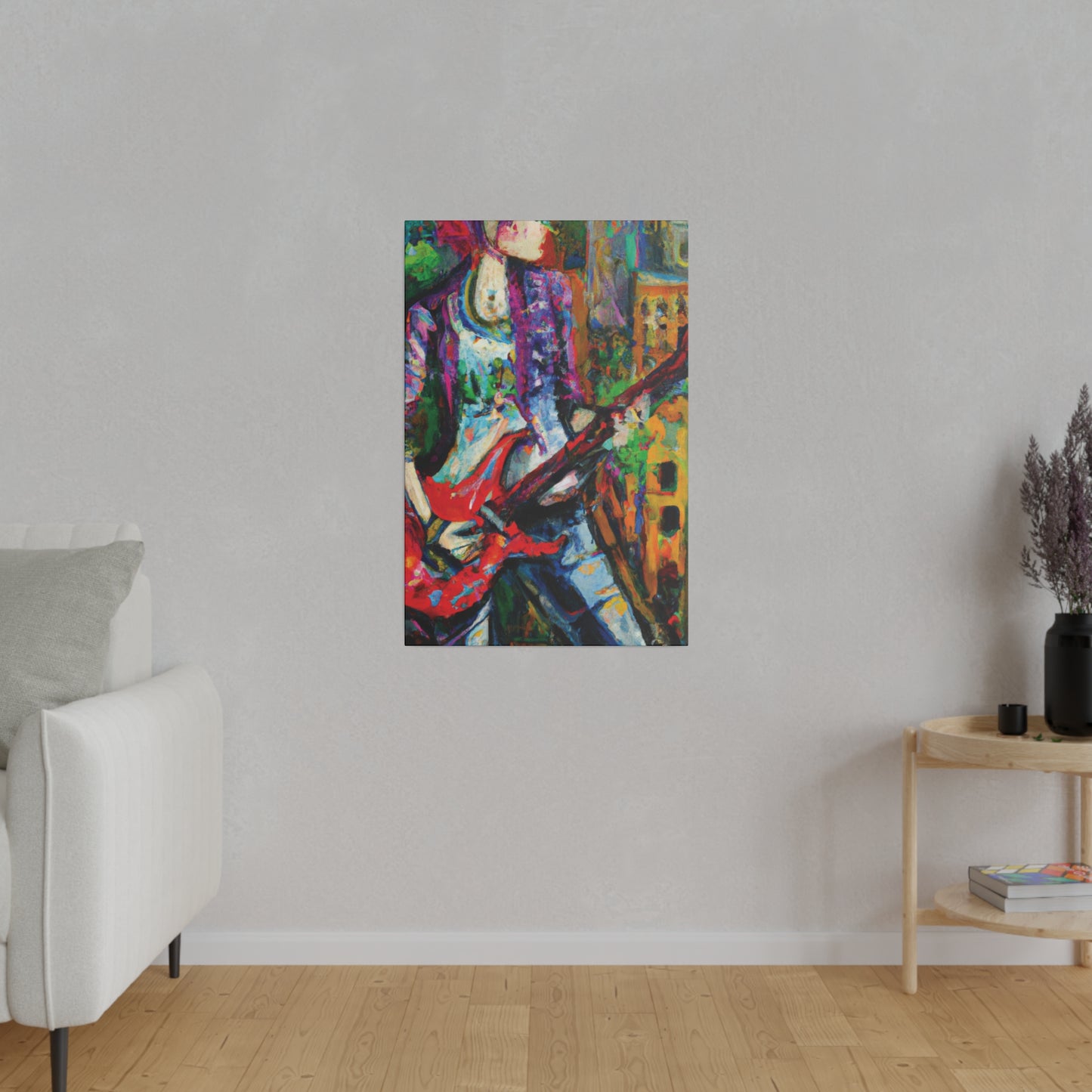 8263J - Rockstar Oil Painting Style Print | Poster | Home Decor | Wall Art | Music Art | Canvas