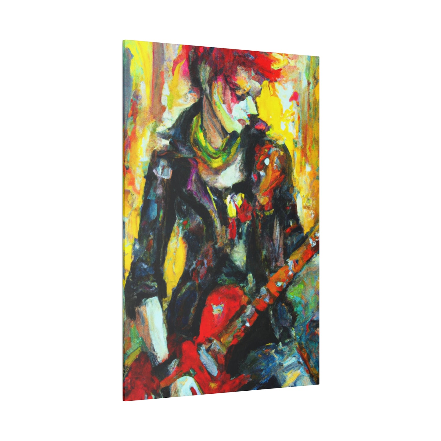 2519F - Rockstar Oil Painting Style Print | Poster | Music Art | Home Decor | Wall Art | Canvas