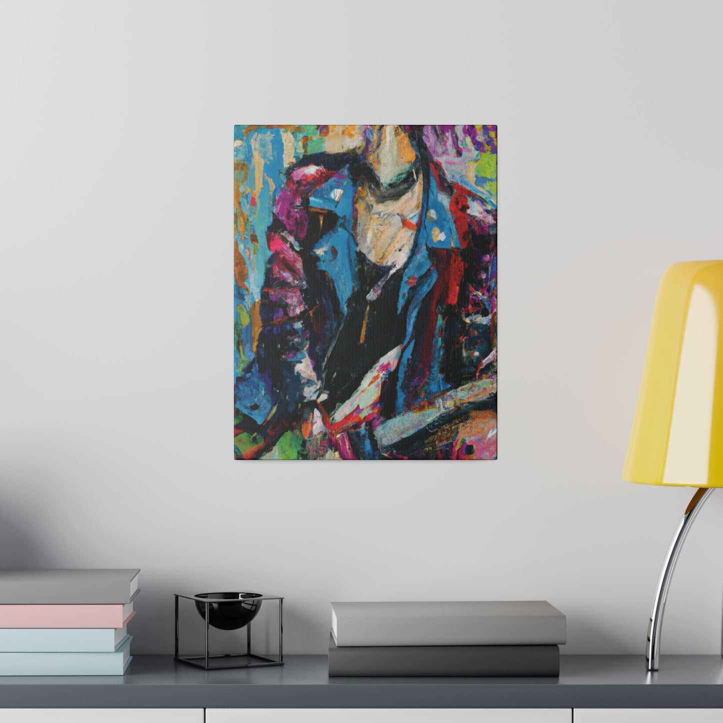 9653F - Rockstar Oil Painting Style Print | Poster | Home Decor | Wall Art | Music Art | Canvas