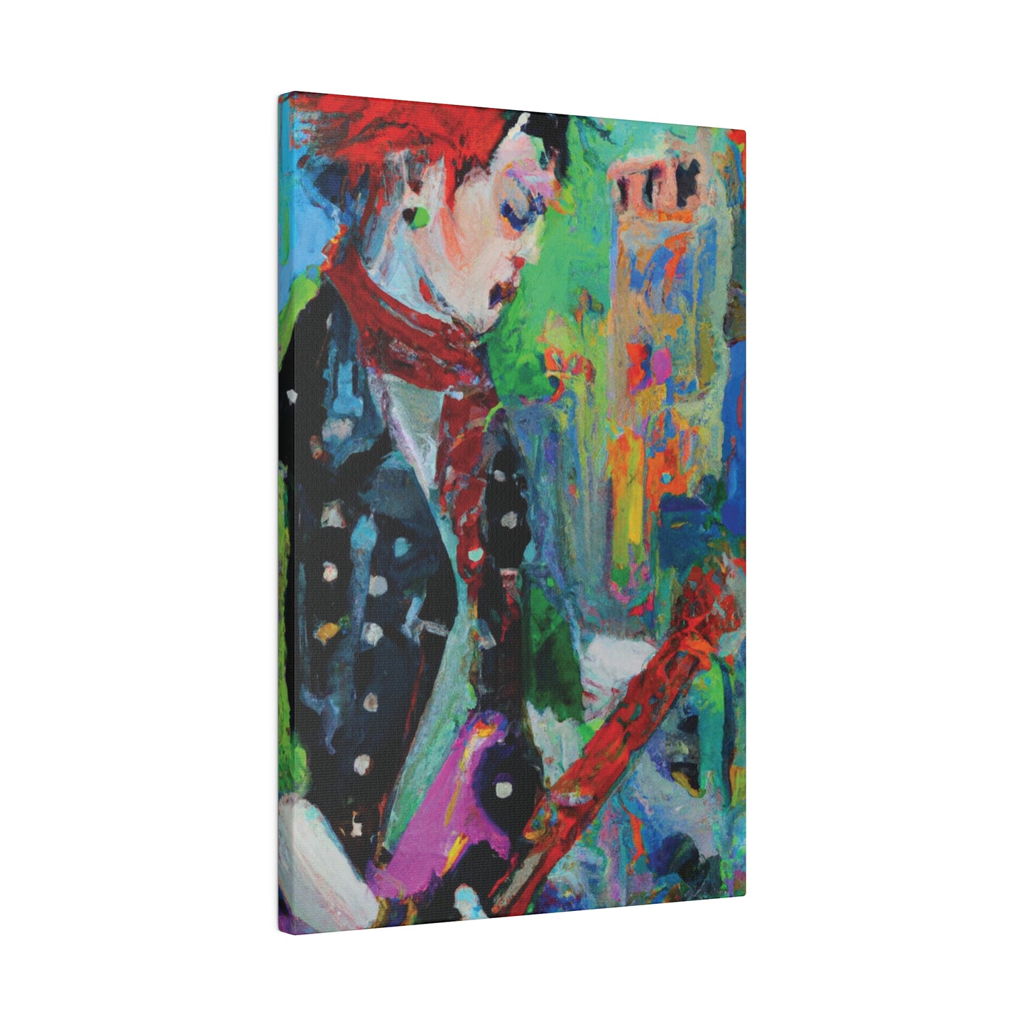 9721W - Rockstar Oil Painting Style Print | Poster | Home Decor | Wall Art | Music Art | Canvas