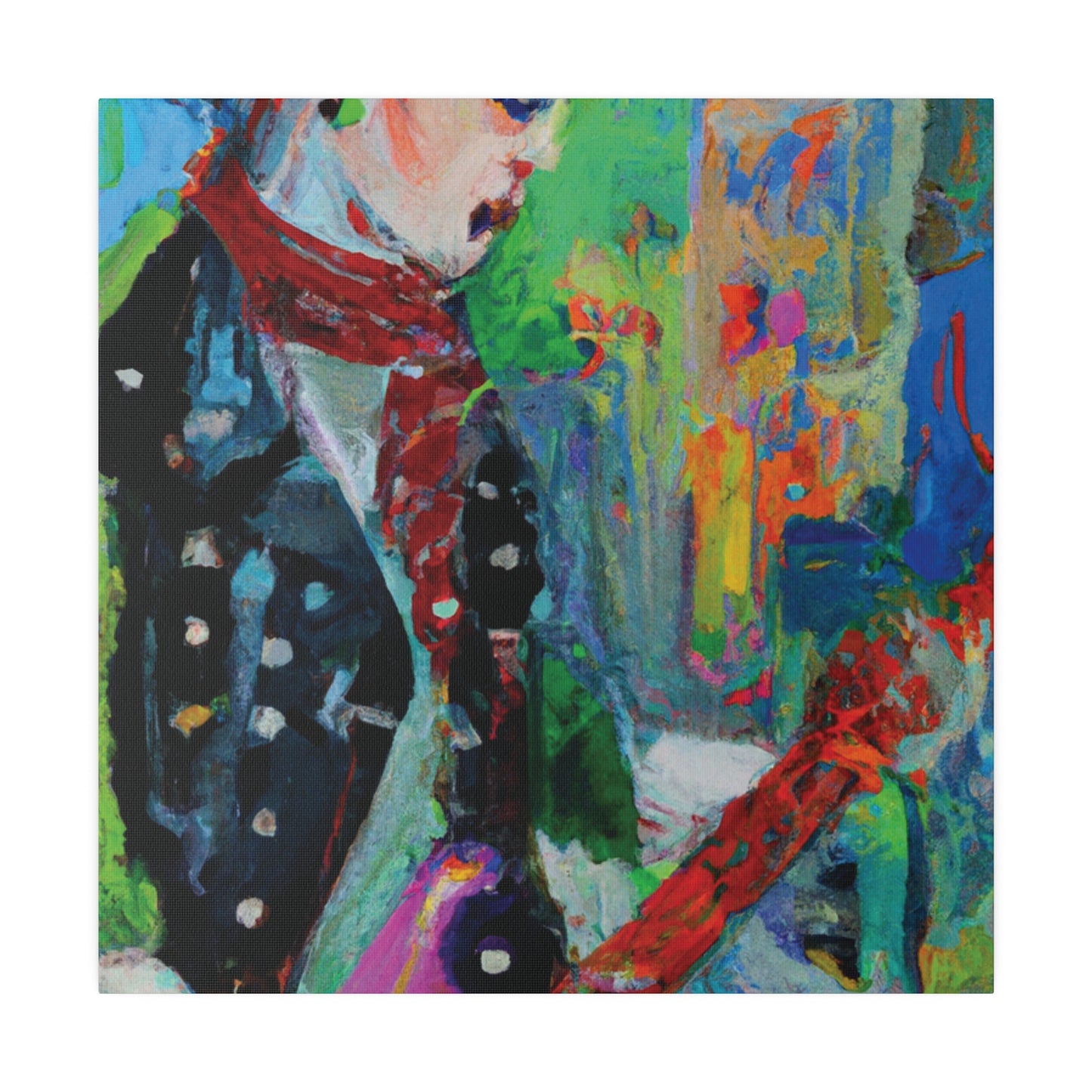 9721W - Rockstar Oil Painting Style Print | Poster | Home Decor | Wall Art | Music Art | Canvas