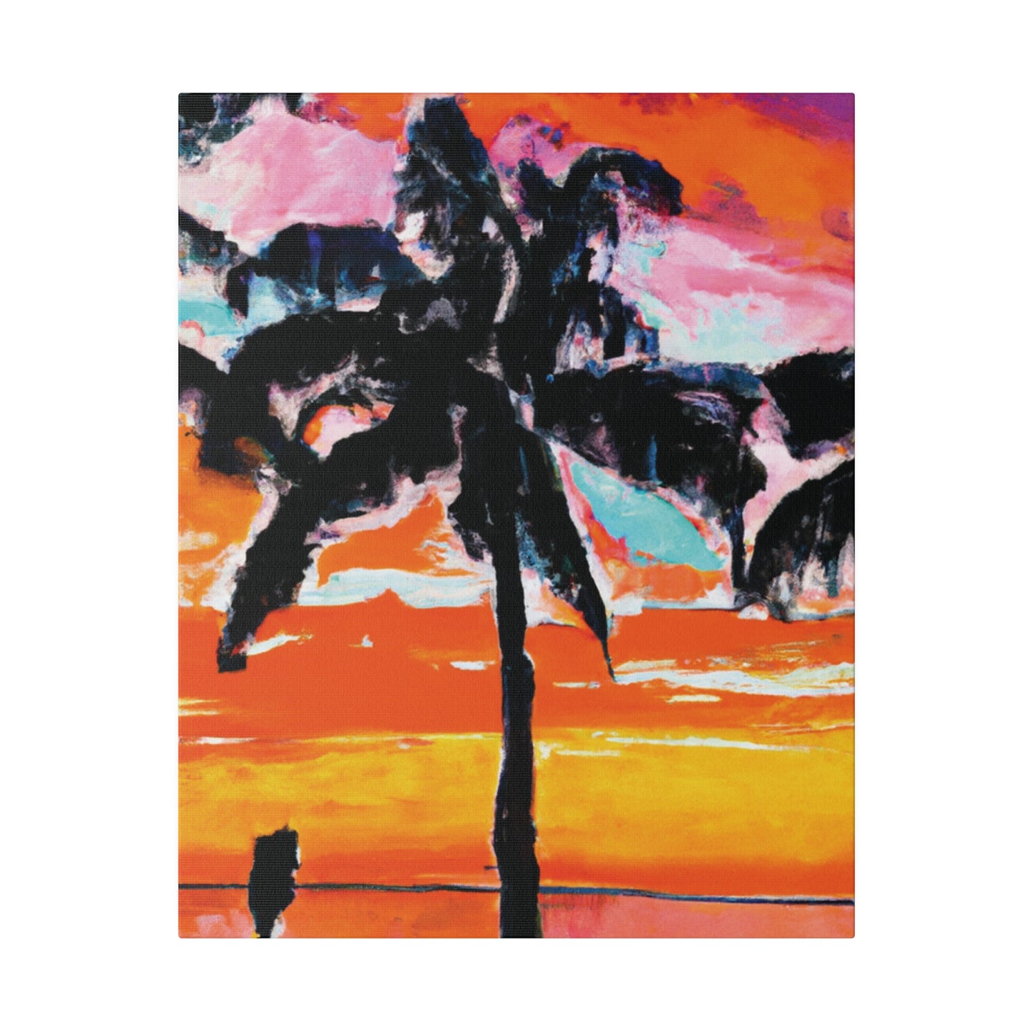 8371S - Miami Beach Sunset Painting Print | Miami | Beach | Sunset | Poster | Home Decor | Wall Art | Canvas