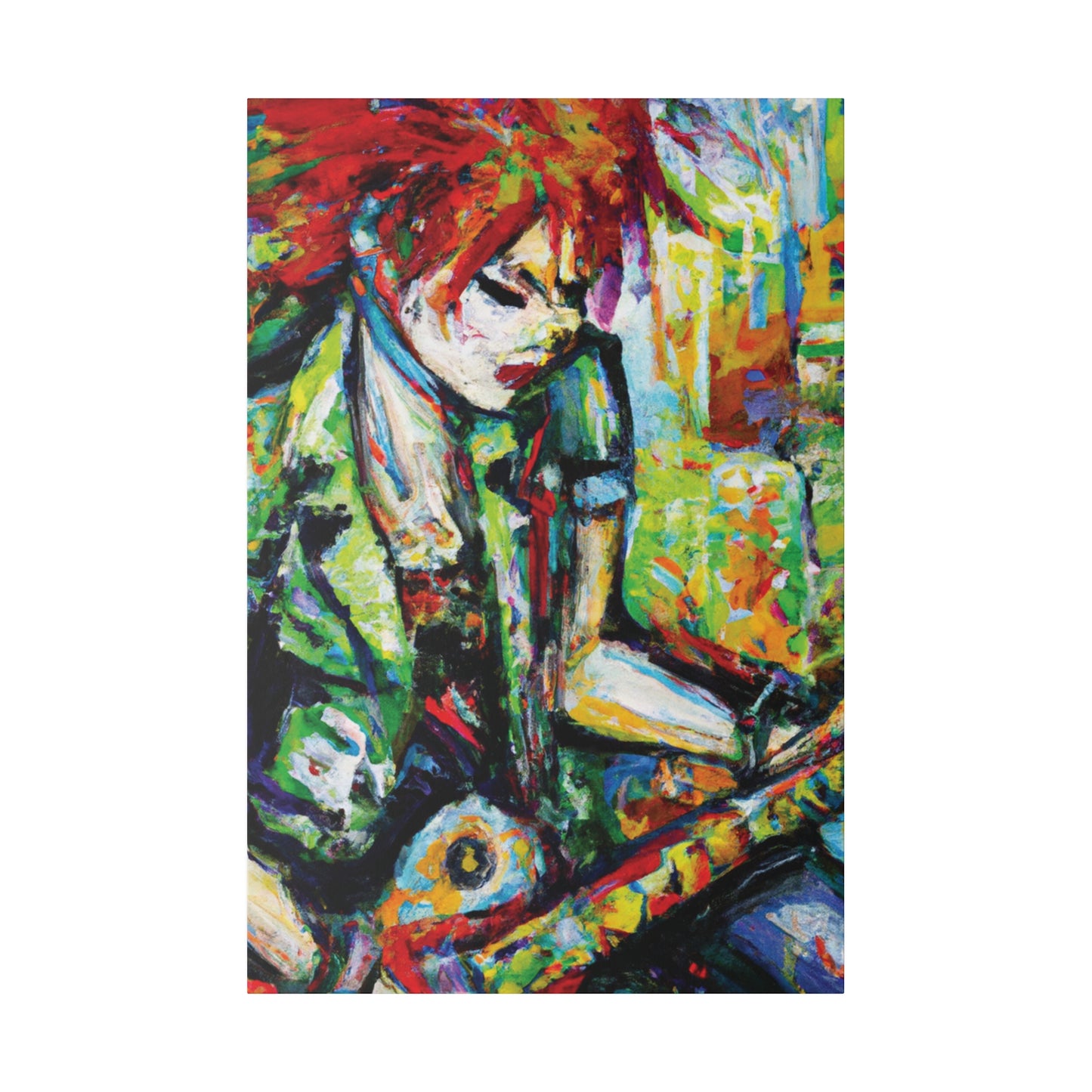 2204G - Rockstar Oil Painting Style Print | Poster | Home Decor | Wall Art | Music Art | Canvas