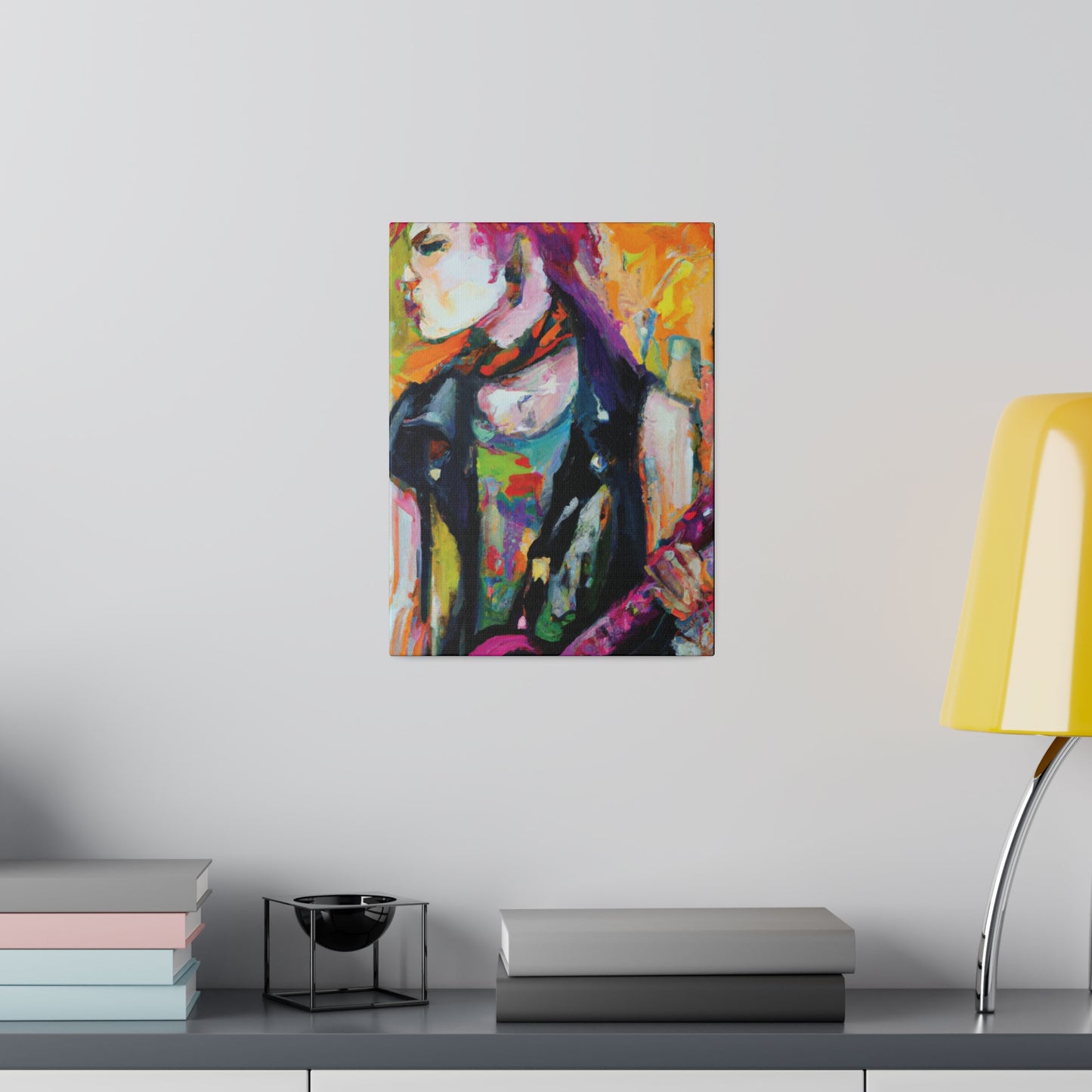 1138X - Rockstar Oil Painting Style Print | Poster | Home Decor | Wall Art | Music Art | Canvas