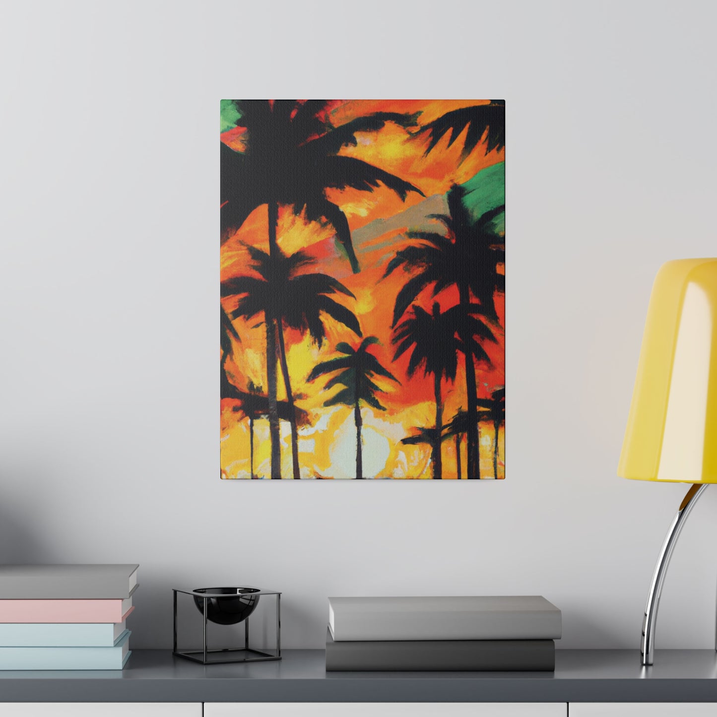 4567E - Miami Beach Sunset Painting Print | Miami | Beach | Sunset | Poster | Home Decor | Wall Art | Canvas