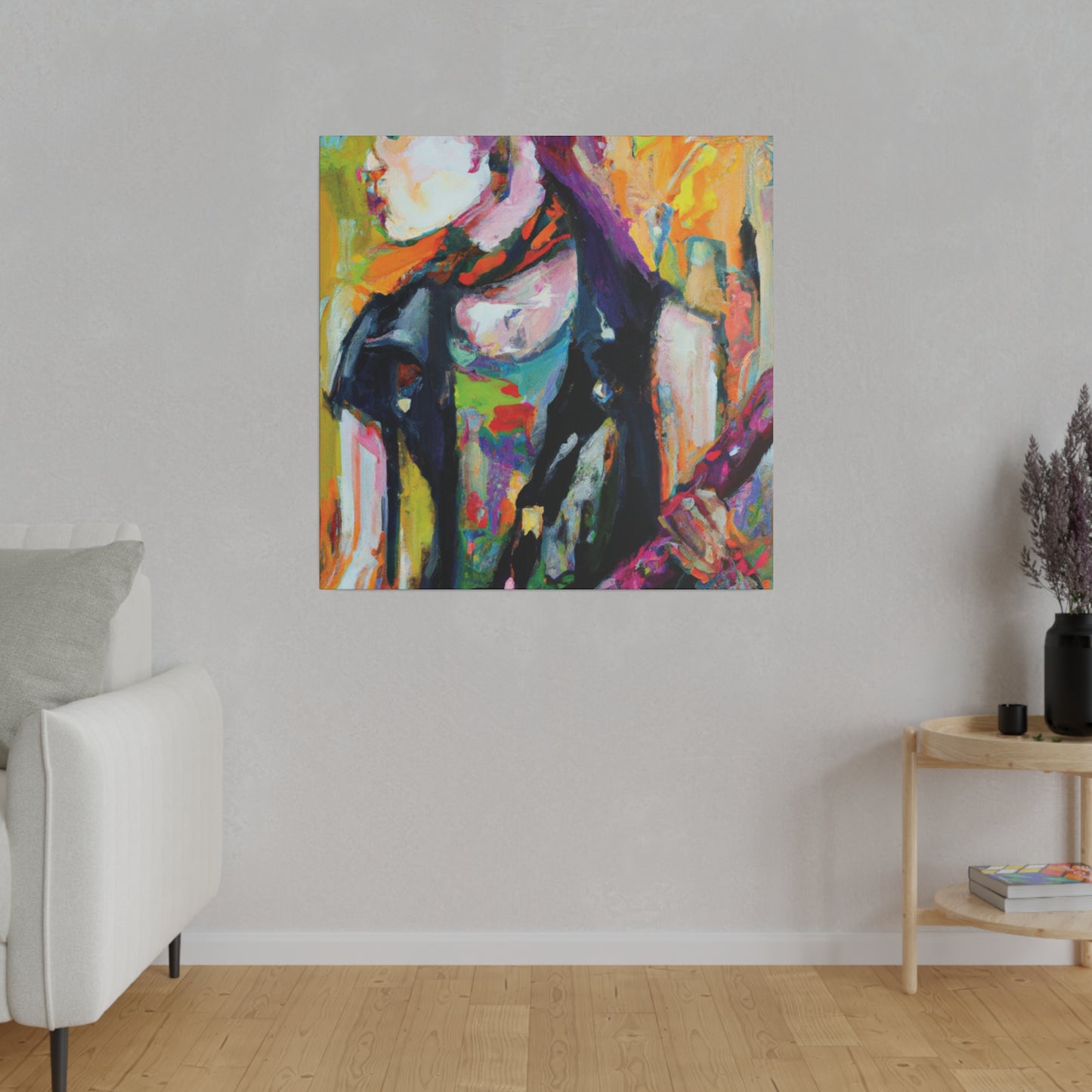 1138X - Rockstar Oil Painting Style Print | Poster | Home Decor | Wall Art | Music Art | Canvas