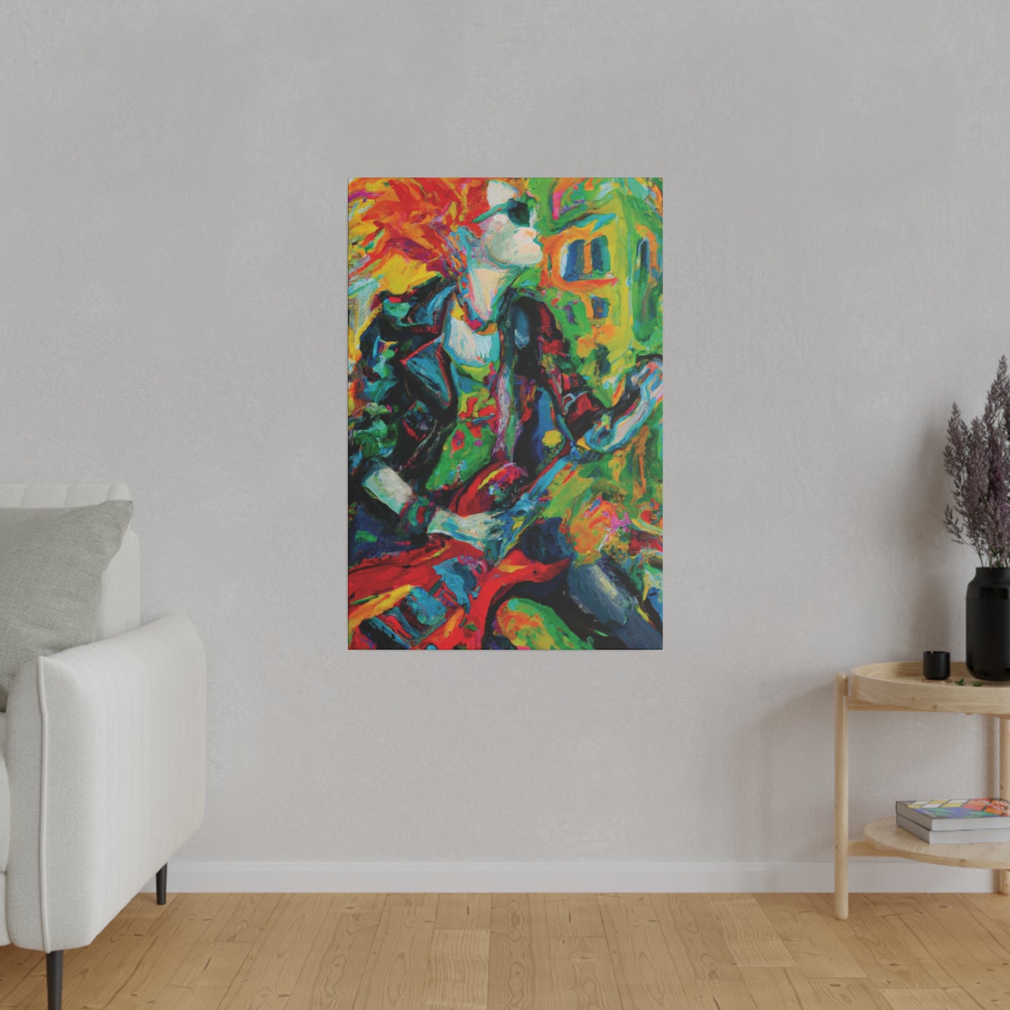 6199F - Rockstar Oil Painting Style Print | Poster | Home Decor | Wall Art | Music Art | Canvas