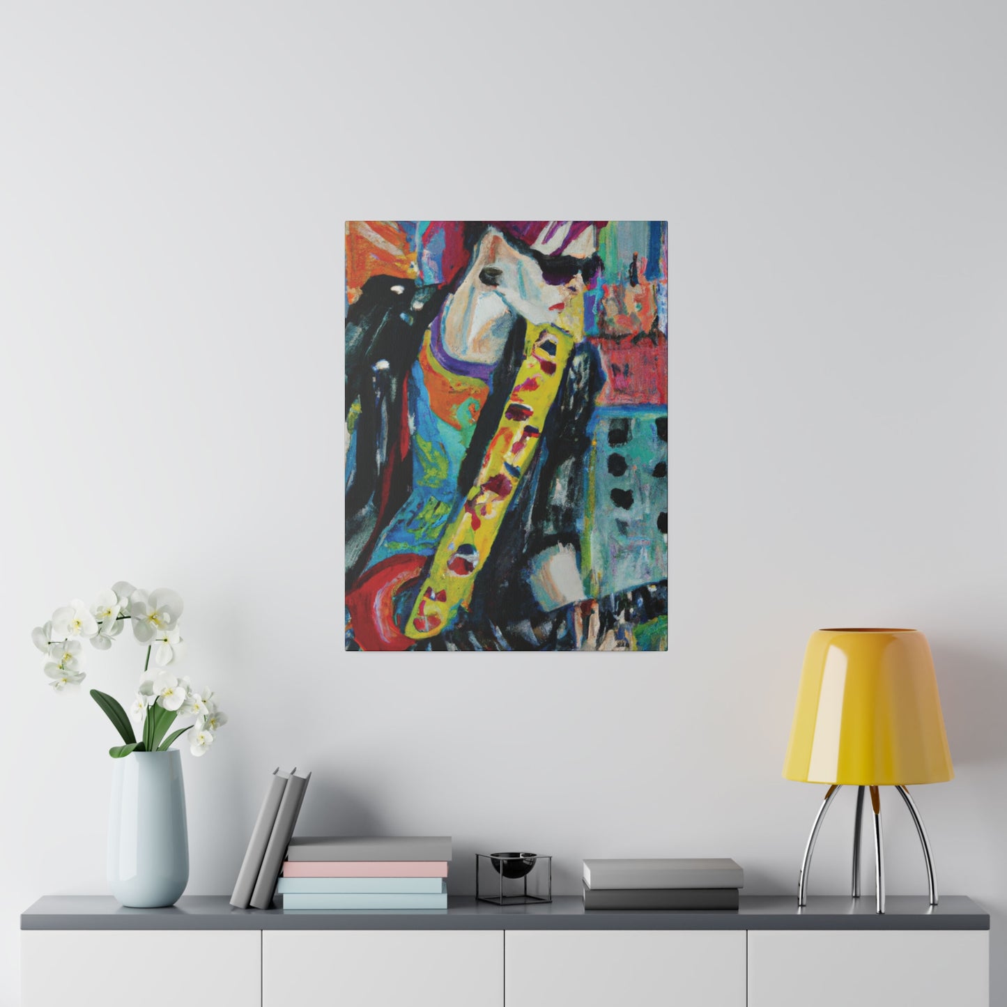 6518A - Rockstar Oil Painting Style Print | Poster | Home Decor | Wall Art | Music Art | Canvas