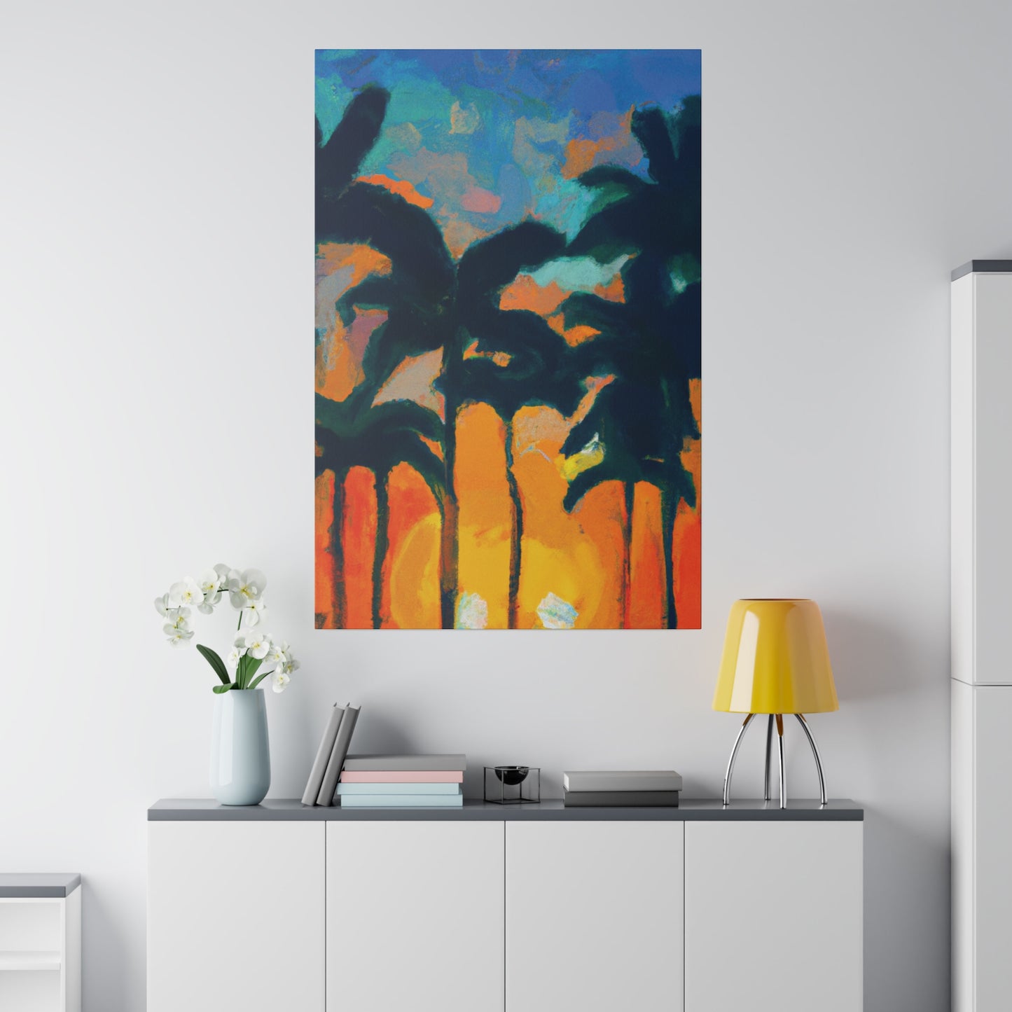 6877B - Miami Beach Sunset Painting Print | Miami | Beach | Sunset | Poster | Home Decor | Wall Art | Canvas