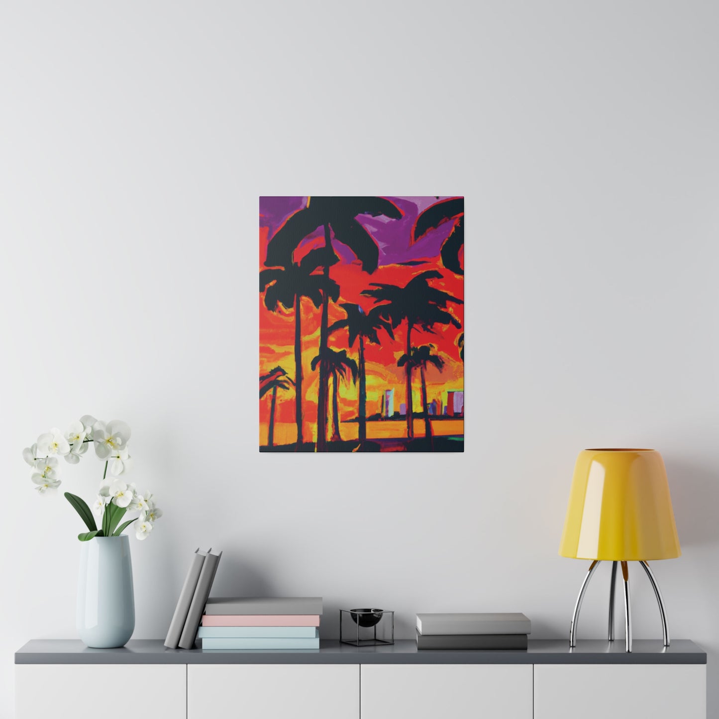 3128K - Miami Beach Sunset Painting Print | Miami | Beach | Sunset | Poster | Home Decor | Wall Art | Canvas