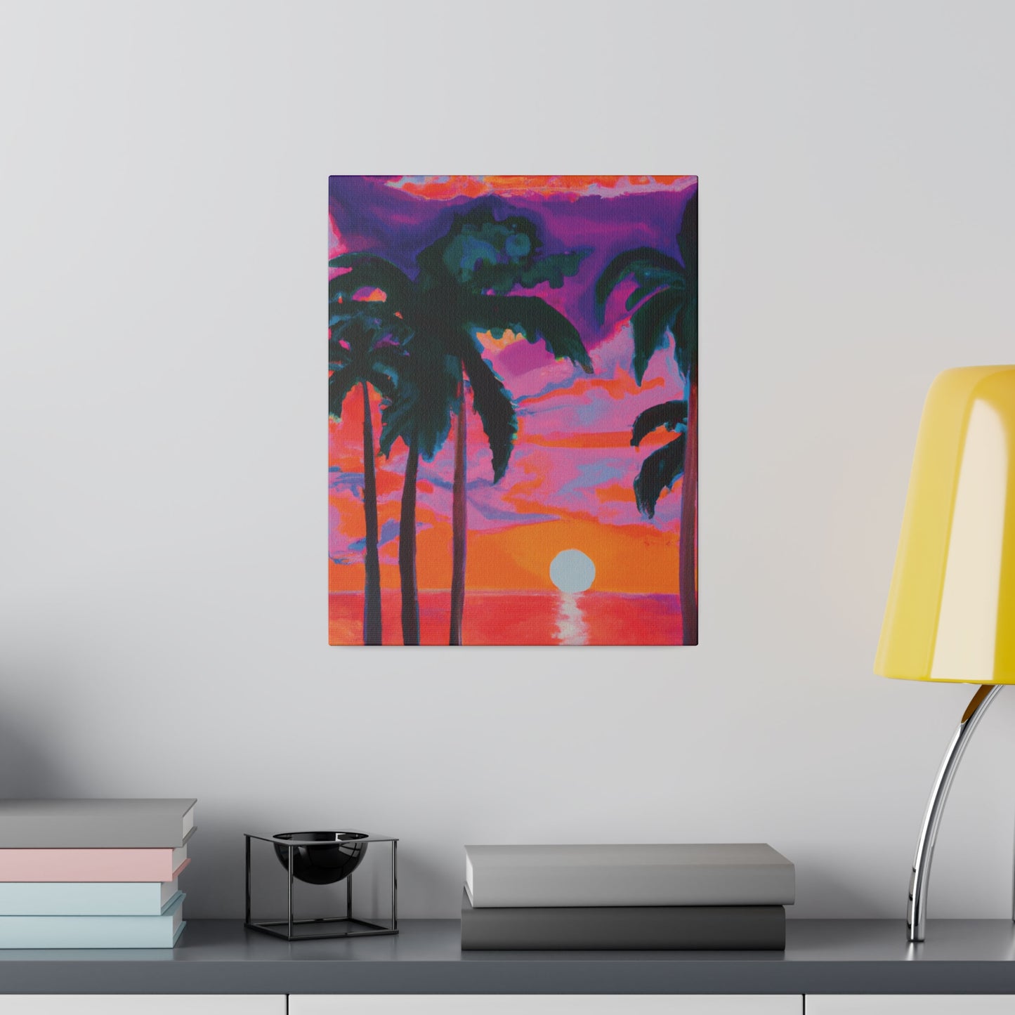 2189Z - Miami Beach Sunset Painting Print | Miami | Beach | Sunset | Poster | Home Decor | Wall Art | Canvas