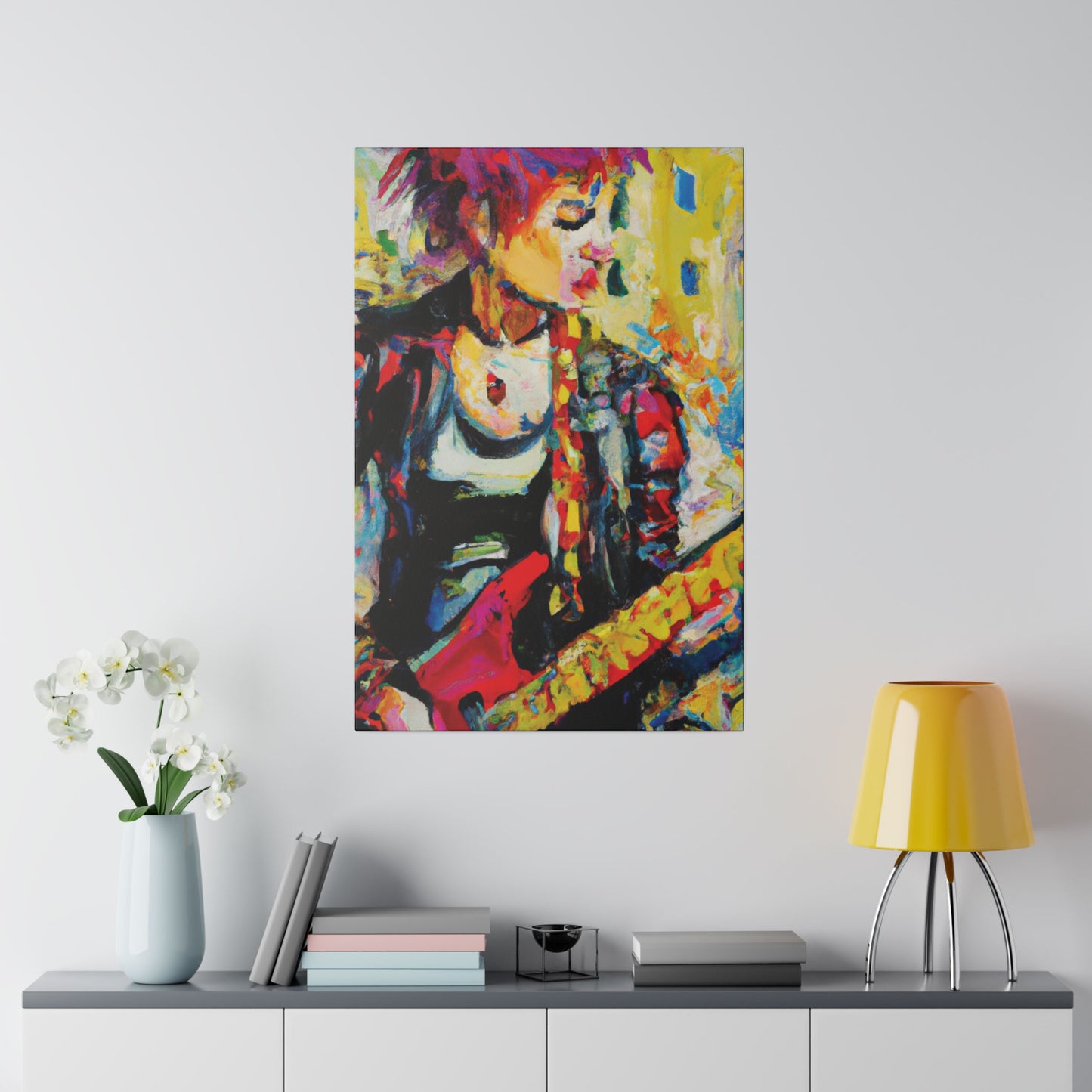 8768U - Rockstar Oil Painting Style Print | Poster | Home Decor | Wall Art | Music Art | Canvas