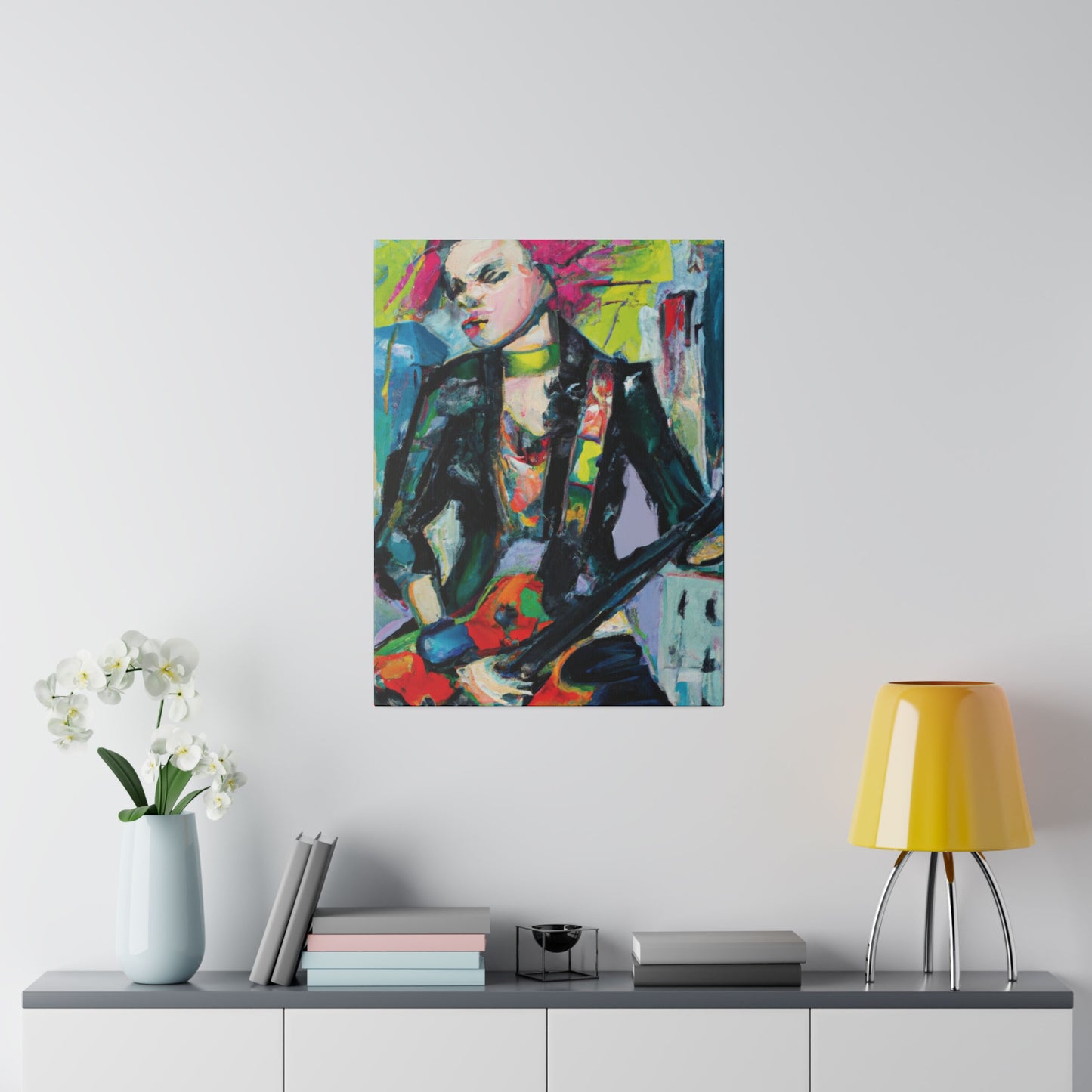 7258Y - Rockstar Oil Painting Style Print | Poster | Home Decor | Wall Art | Music Art | Canvas