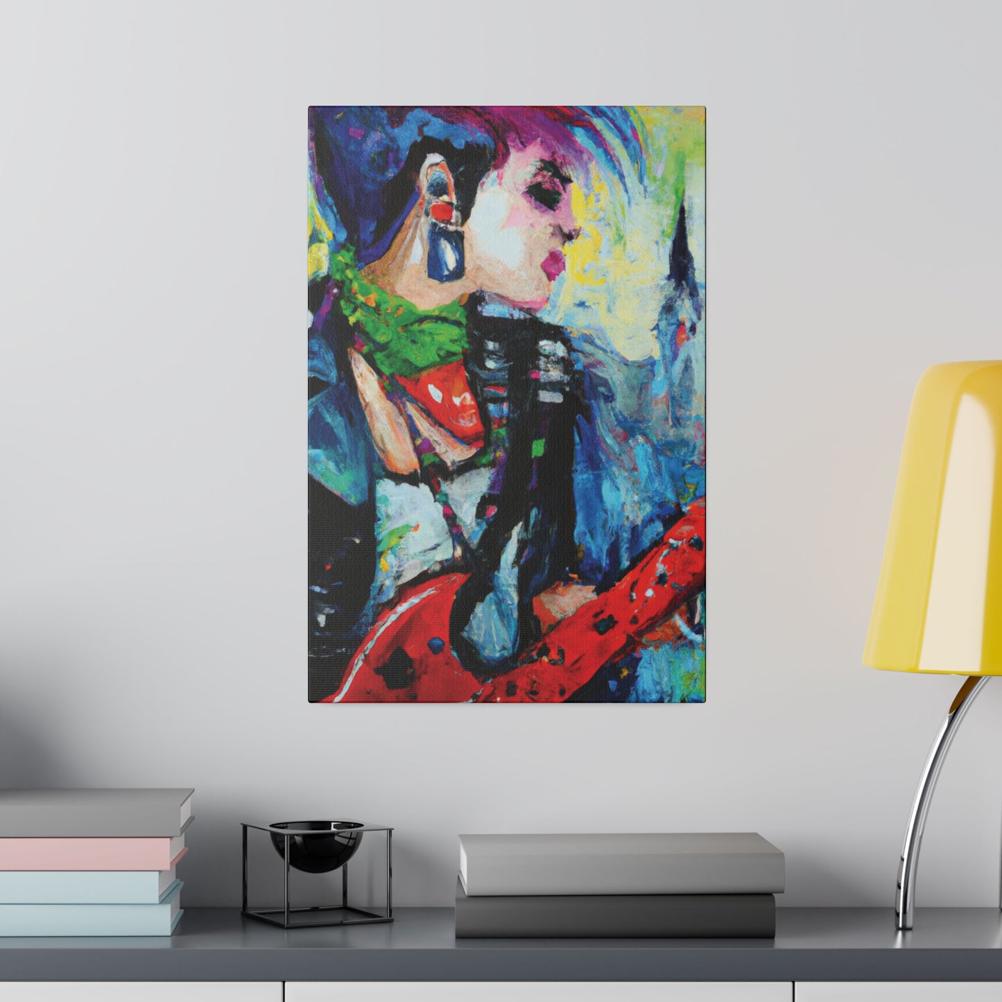 2183C - Rockstar Oil Painting Style Print | Poster | Home Decor | Wall Art | Music Art | Canvas