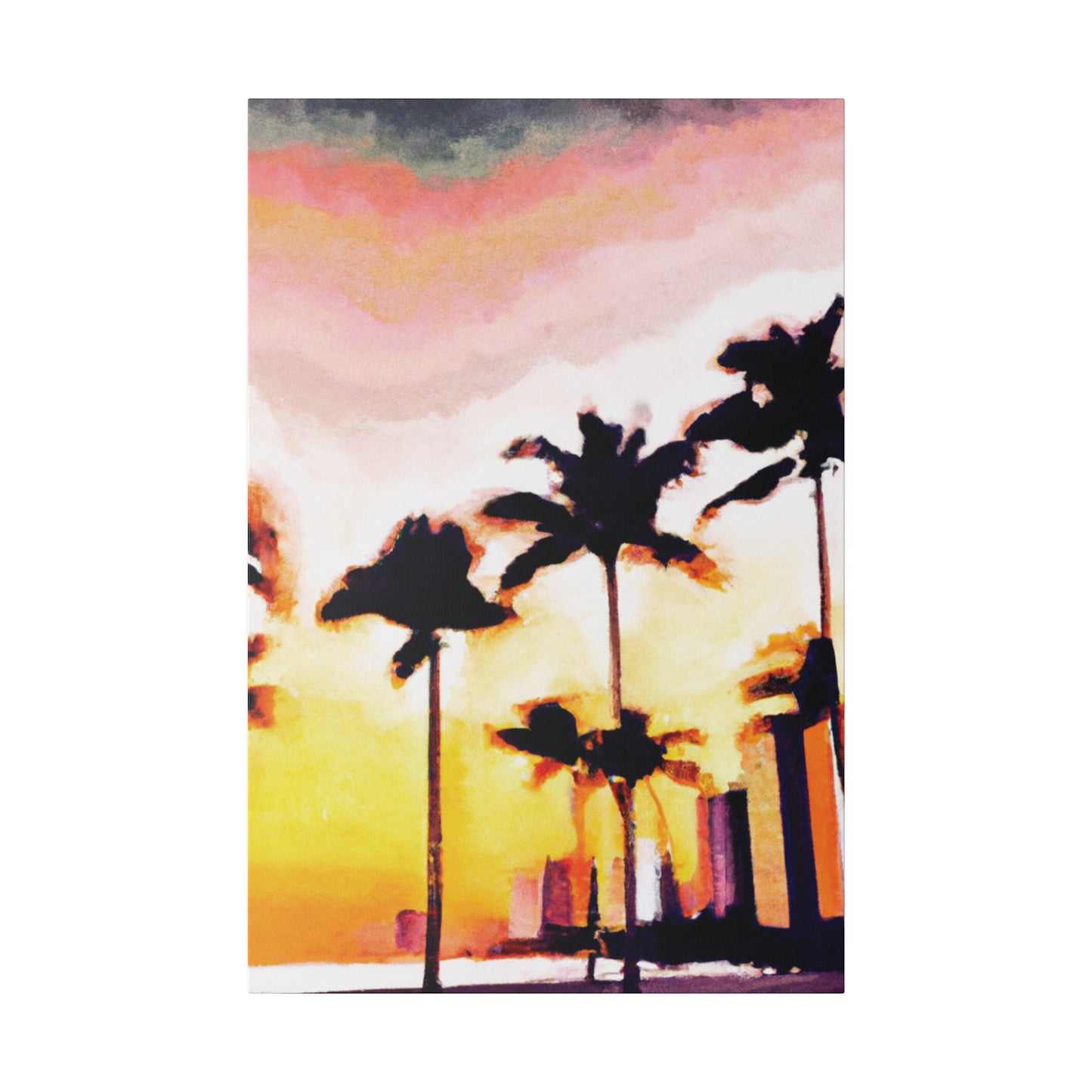 8005X - Miami Beach Sunset Painting Print | Miami | Beach | Sunset | Poster | Home Decor | Wall Art | Canvas