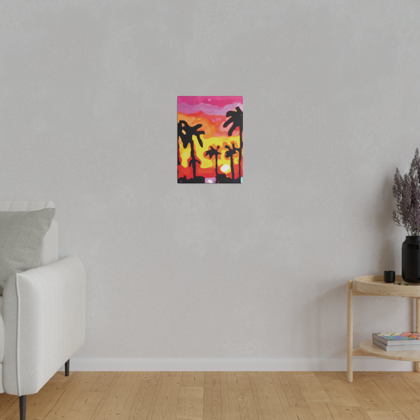 7893K - Miami Beach Sunset Painting Print | Miami | Beach | Sunset | Poster | Home Decor | Wall Art | Canvas