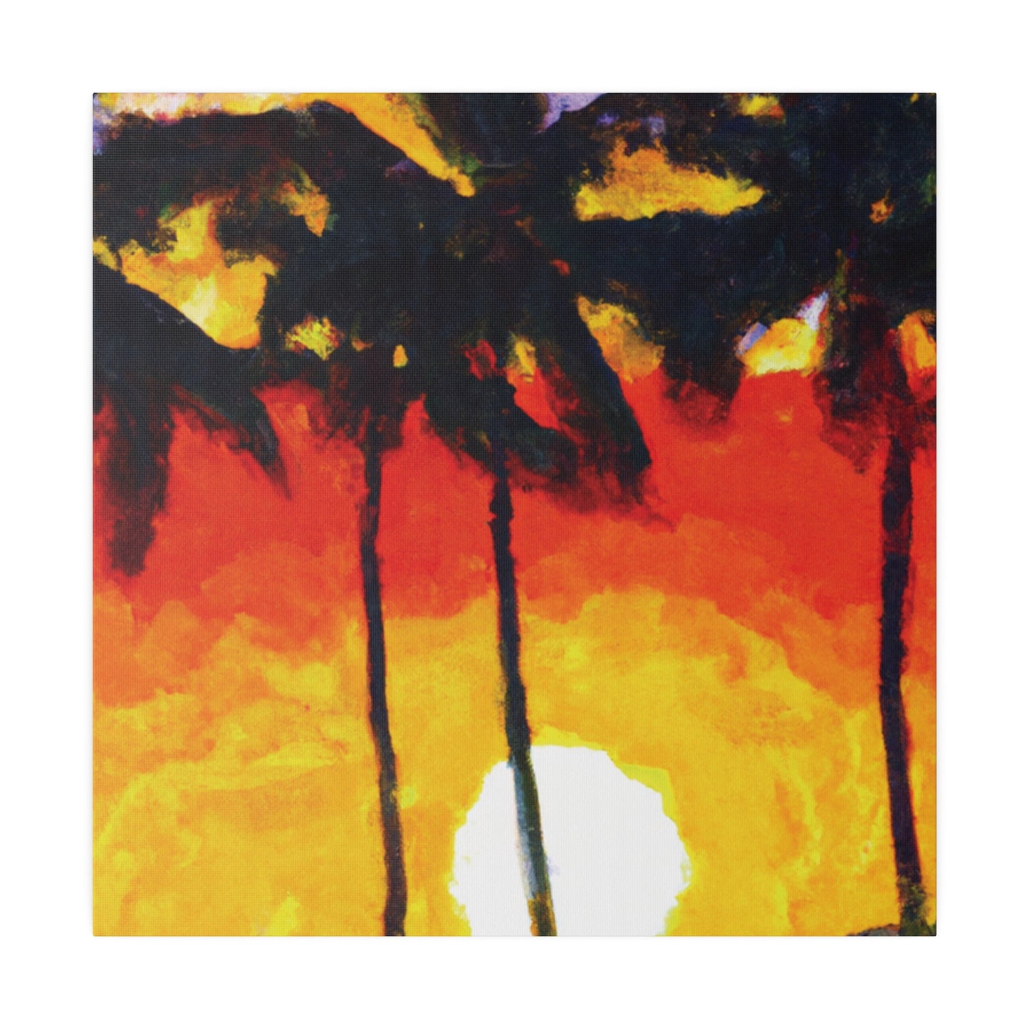 6973R - Miami Beach Sunset Painting Print | Miami | Beach | Sunset | Poster | Home Decor | Wall Art | Canvas