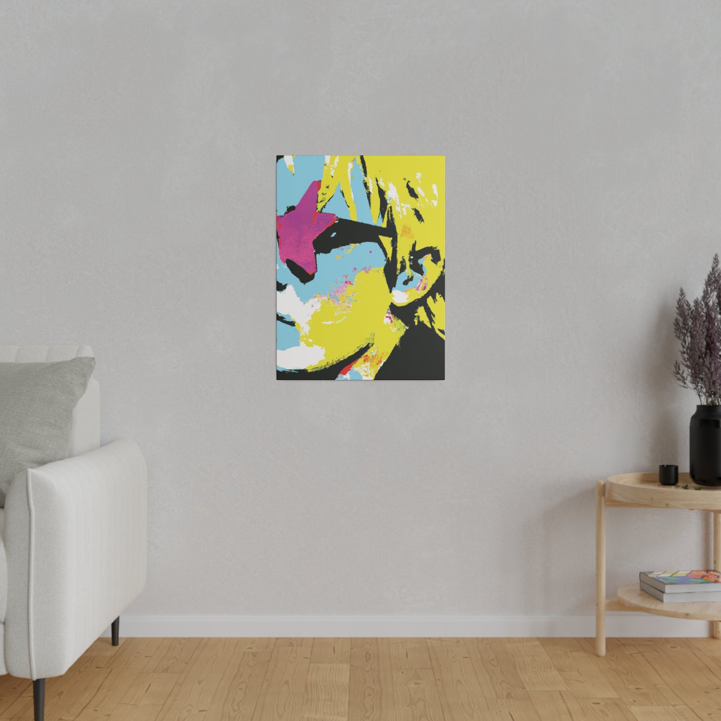 9421U - Rockstar Painting Print | Face | Abstract | Poster | Home Decor | Wall Art | Music Art | Canvas