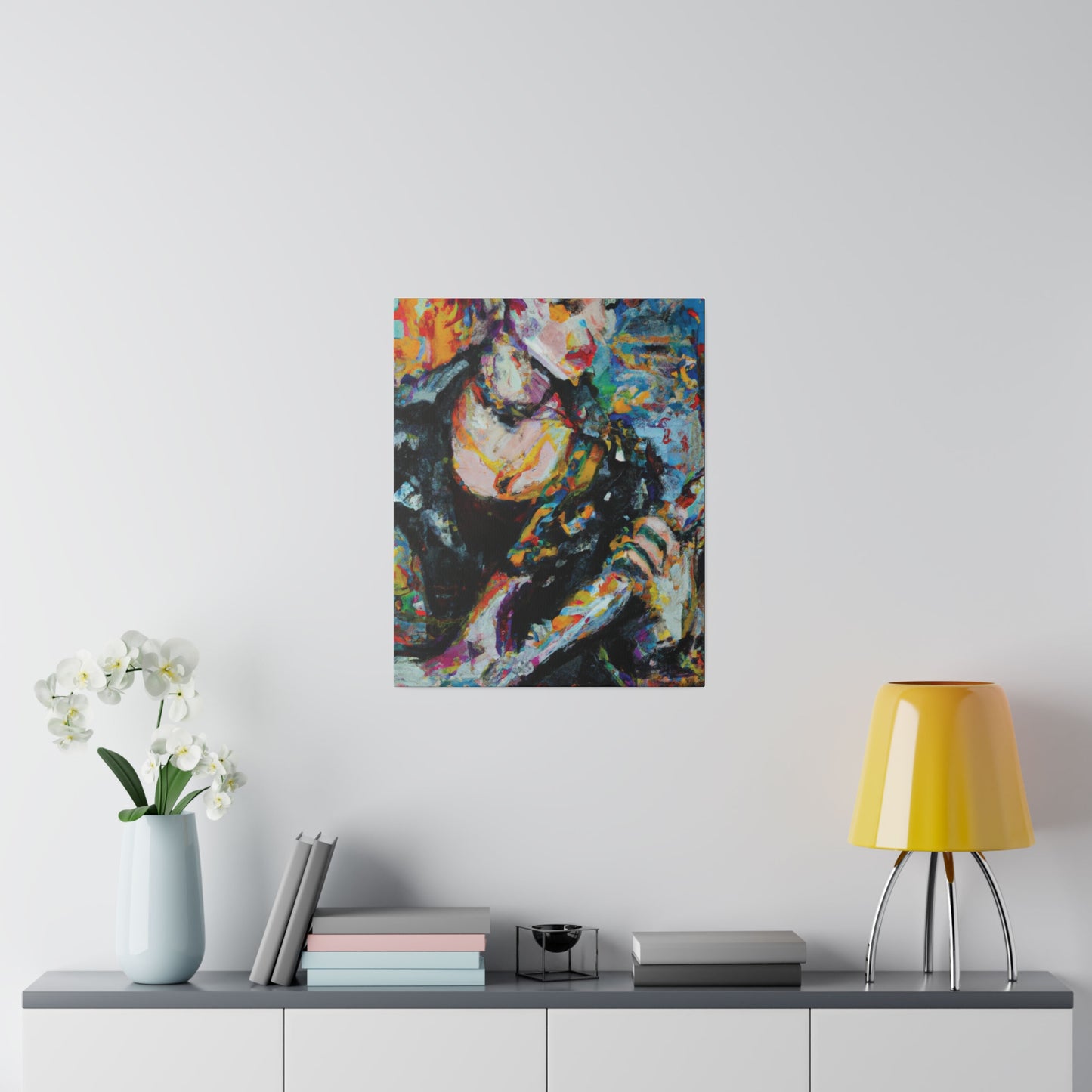 2106T - Rockstar Oil Painting Style Print | Poster | Home Decor | Wall Art | Music Art | Canvas