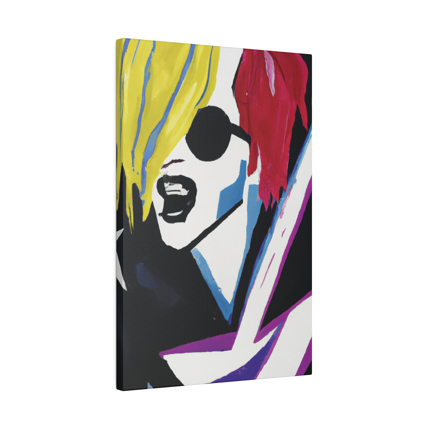 8784F - Rockstar Painting Print | Face | Abstract | Poster | Home Decor | Wall Art | Music Art | Canvas