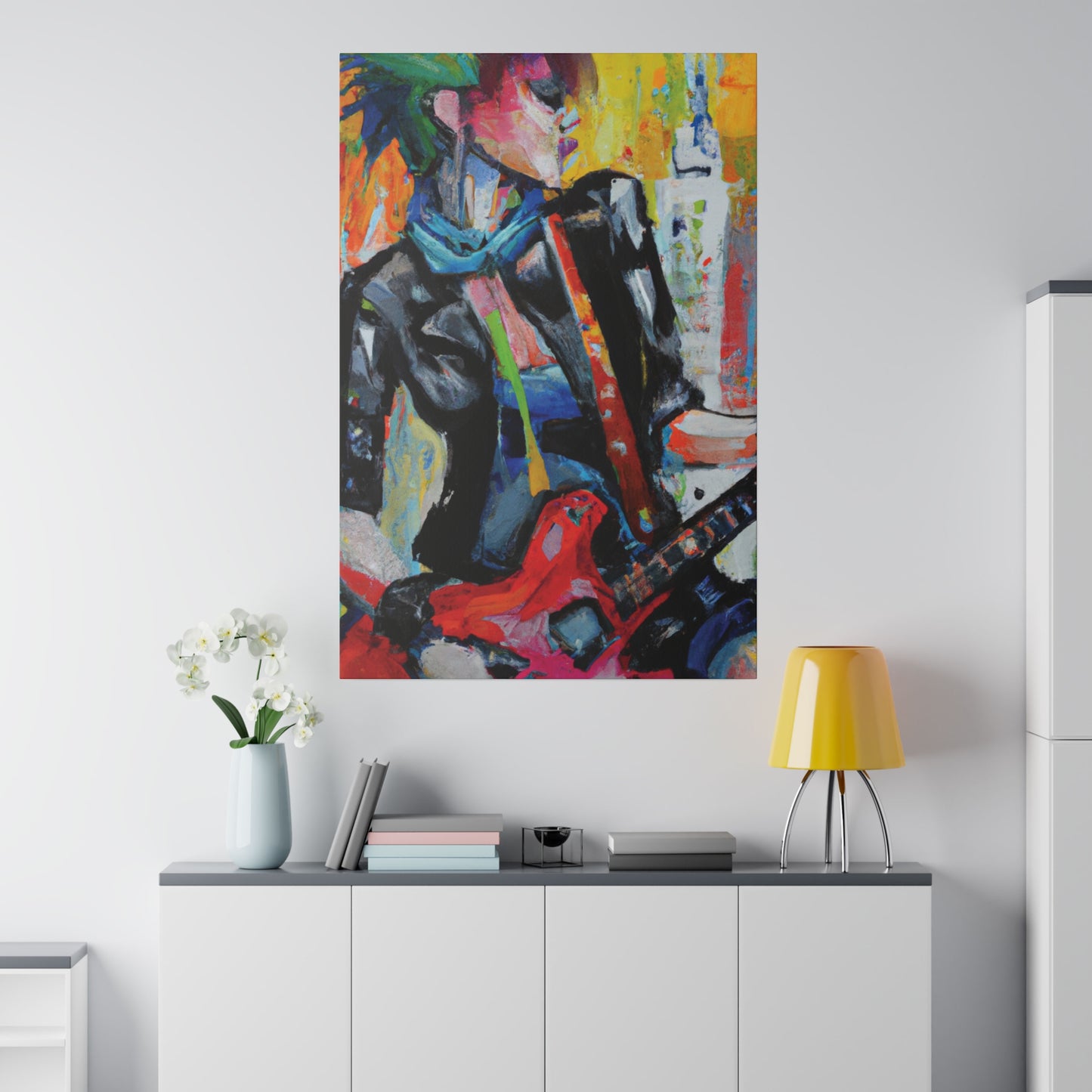 3614G - Rockstar Oil Painting Style Print | Poster | Home Decor | Wall Art | Music Art | Canvas