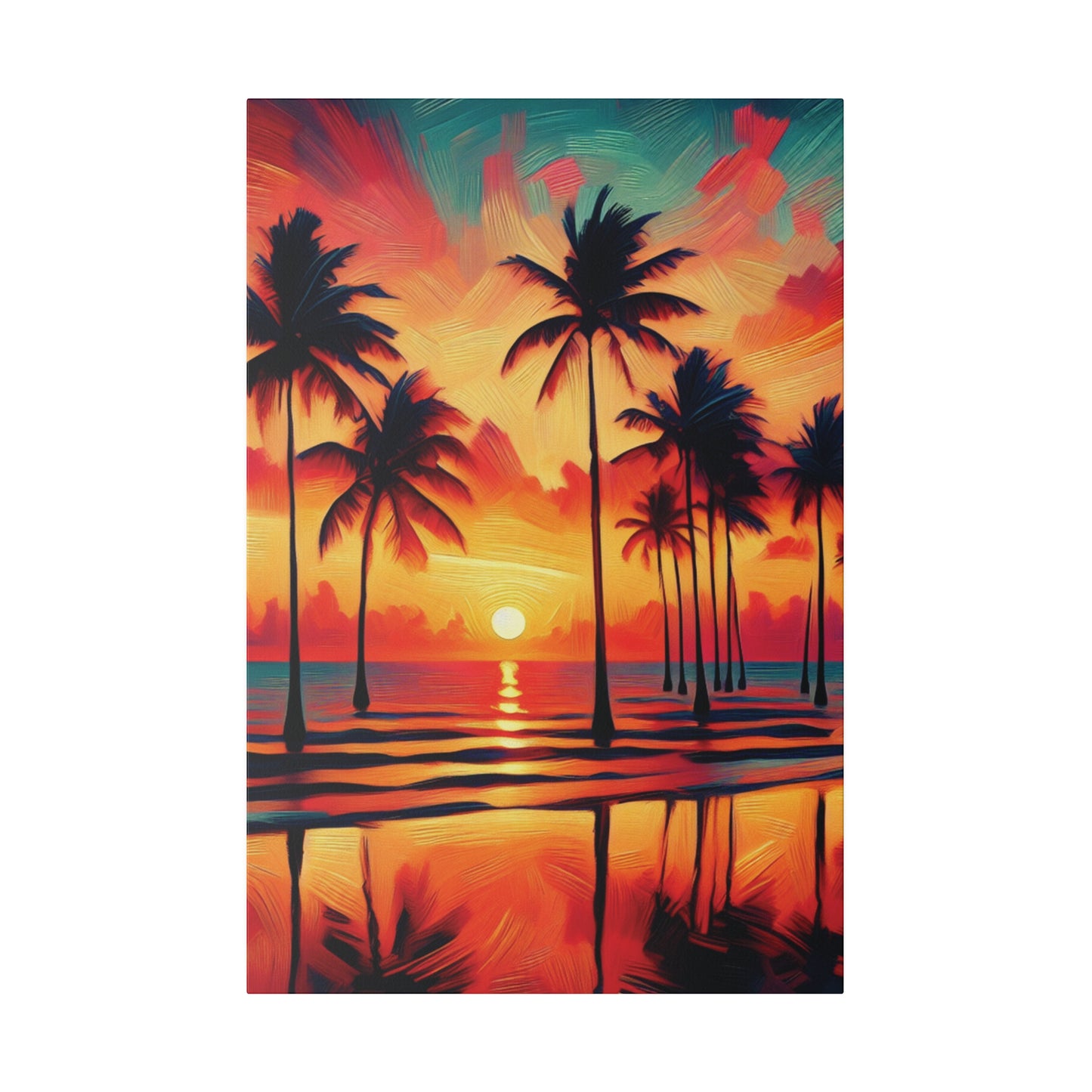 7346J - miami beach art, sunset background, ocean art work, beach art work, sunset designs, miami beach painting, miami beach print