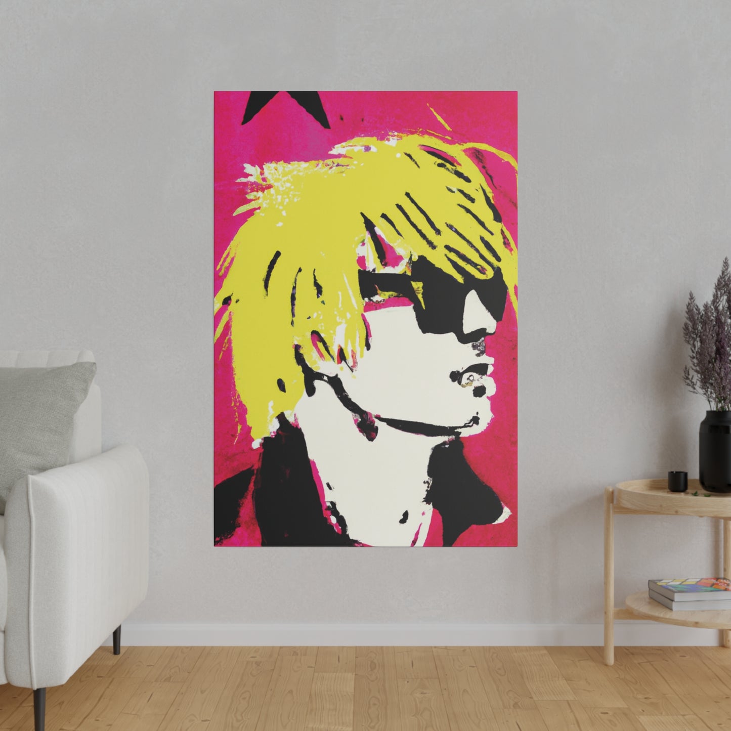 6662A - Rockstar Painting Print | Face | Abstract | Poster | Home Decor | Wall Art | Music Art | Canvas