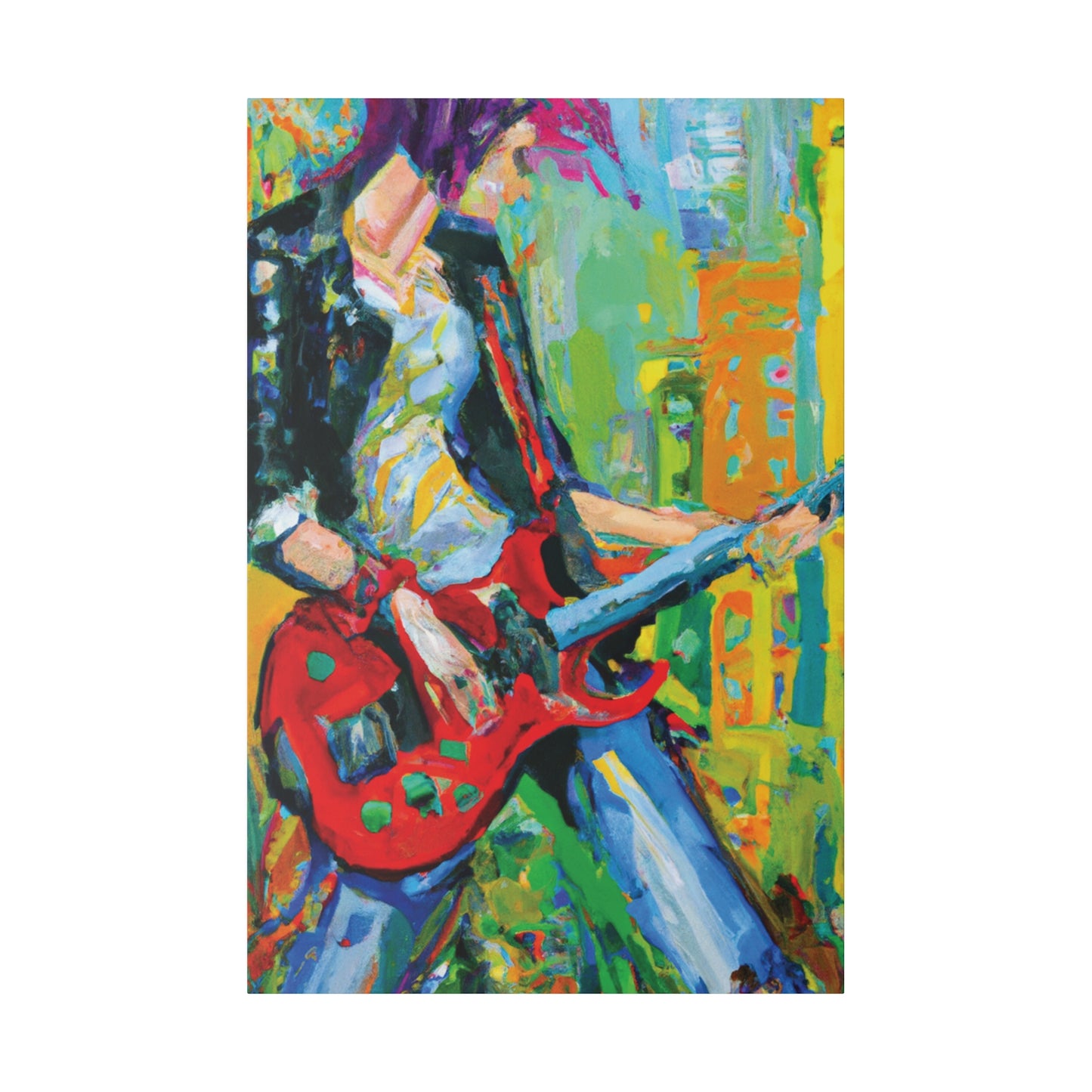 7369K - Rockstar Oil Painting Style Print | Poster | Home Decor | Wall Art | Music Art | Canvas