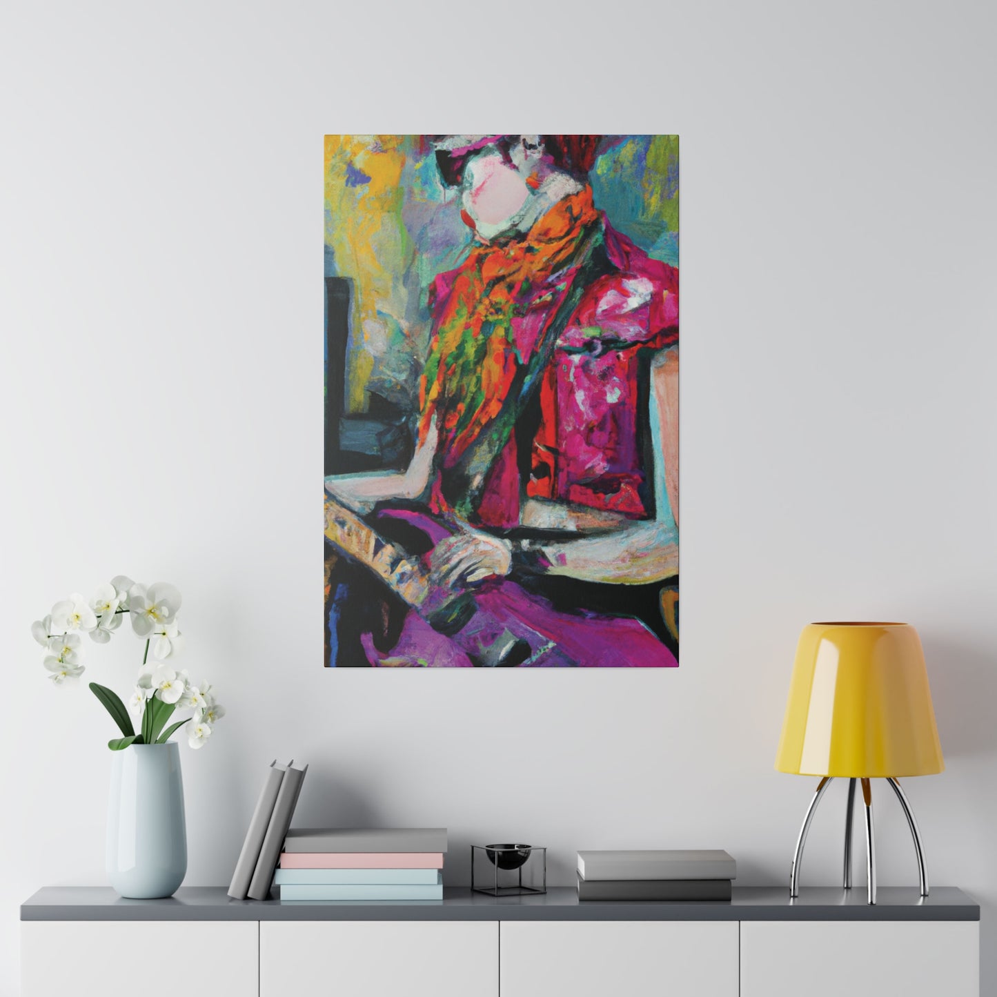 9053L - Rockstar Oil Painting Style Print | Poster | Home Decor | Wall Art | Music Art | Canvas