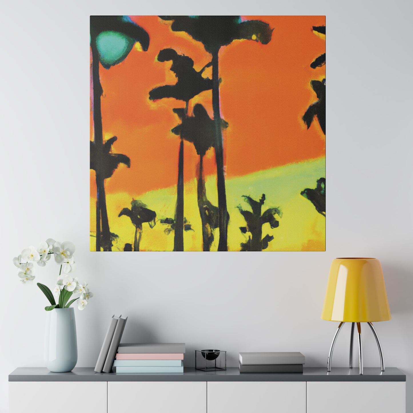 6096Q - Miami Beach Sunset Painting Print | Miami | Beach | Sunset | Poster | Home Decor | Wall Art | Canvas