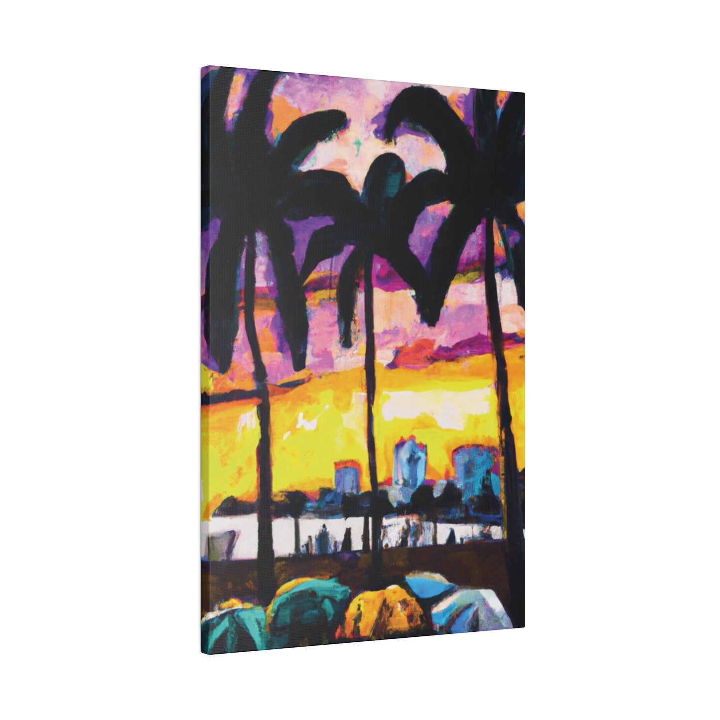 5162A - Miami Beach Sunset Painting Print | Miami | Beach | Sunset | Poster | Home Decor | Wall Art | Canvas