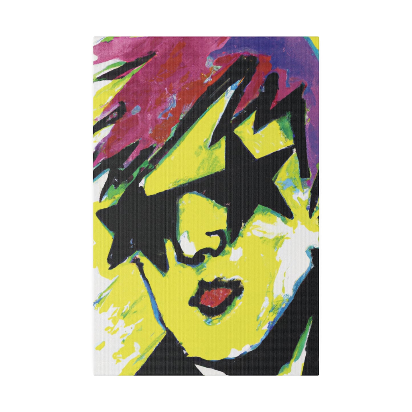 7497H - Rockstar Painting Print | Face | Abstract | Poster | Home Decor | Wall Art | Music Art | Canvas