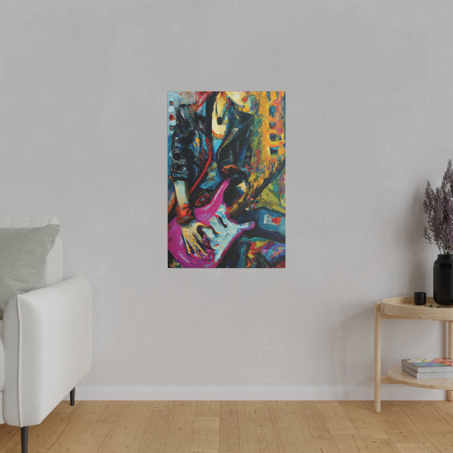 6873X - Rockstar Oil Painting Style Print | Poster | Home Decor | Wall Art | Music Art | Canvas