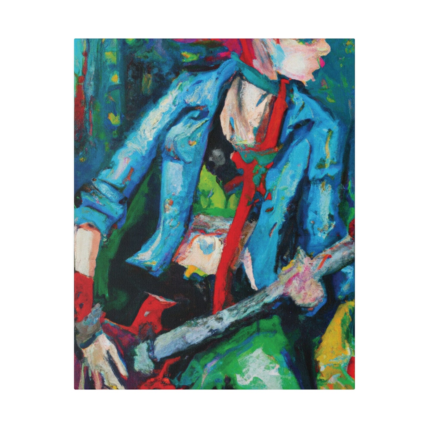 6775F - Rockstar Oil Painting Style Print | Poster | Home Decor | Wall Art | Music Art | Canvas