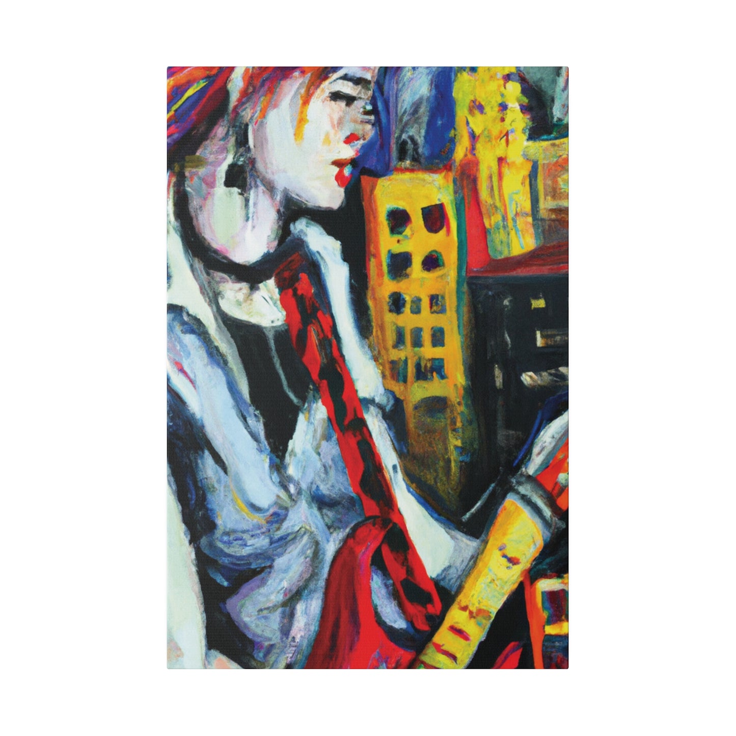 4053F - Rockstar Oil Painting Style Print | Poster | Home Decor | Wall Art | Music Art | Canvas