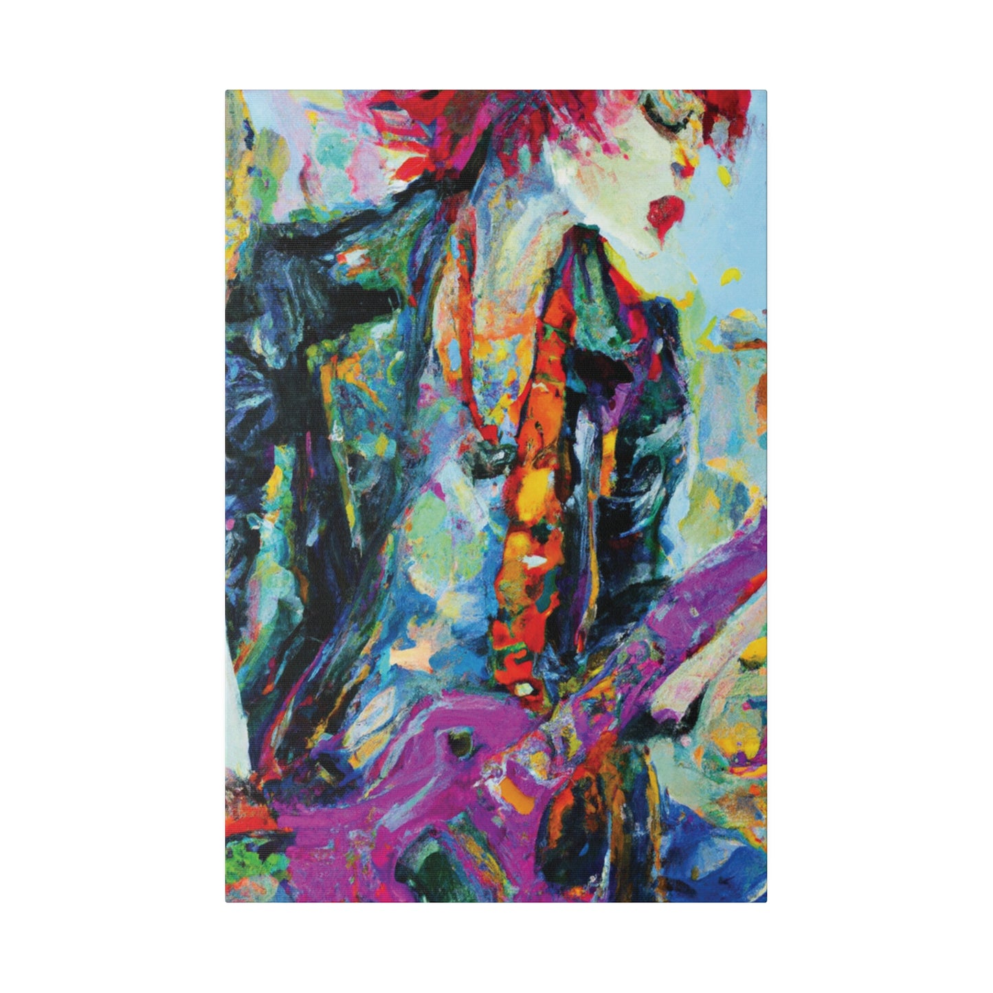 9351Q - Rockstar Oil Painting Style Print | Poster | Home Decor | Wall Art | Music Art | Canvas
