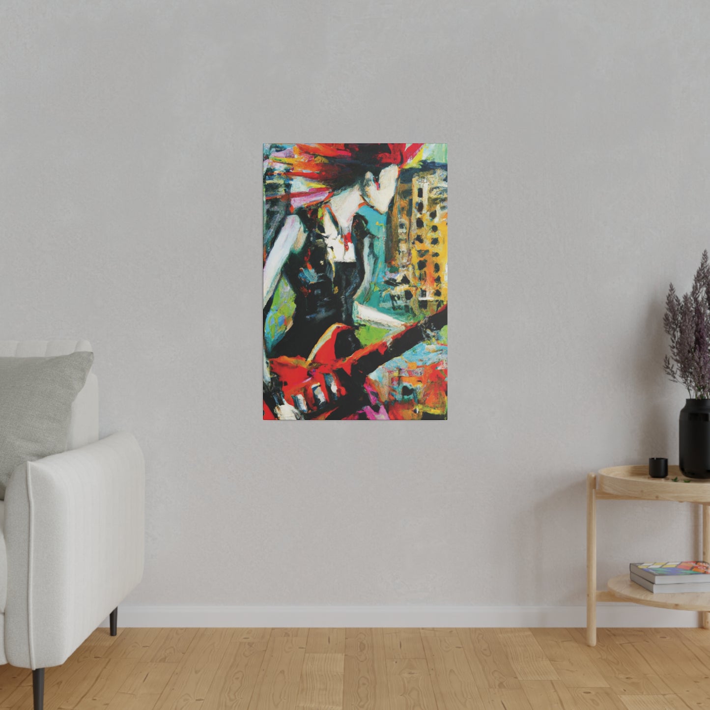 3226O - Rockstar Oil Painting Style Print | Poster | Home Decor | Wall Art | Music Art | Canvas