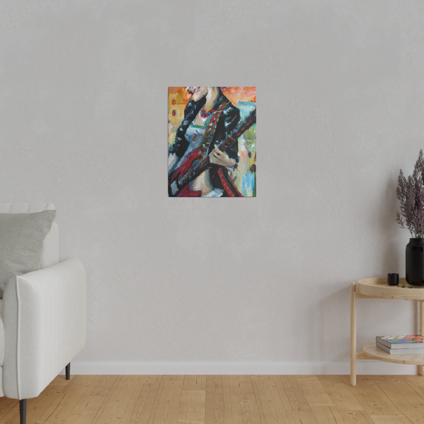 732X - Rockstar Oil Painting Style Print | Poster | Home Decor | Wall Art | Music Art | Canvas