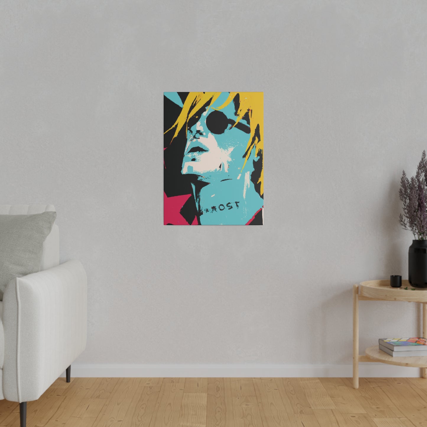 6138S - Rockstar Painting Print | Face | Abstract | Poster | Home Decor | Wall Art | Music Art | Canvas