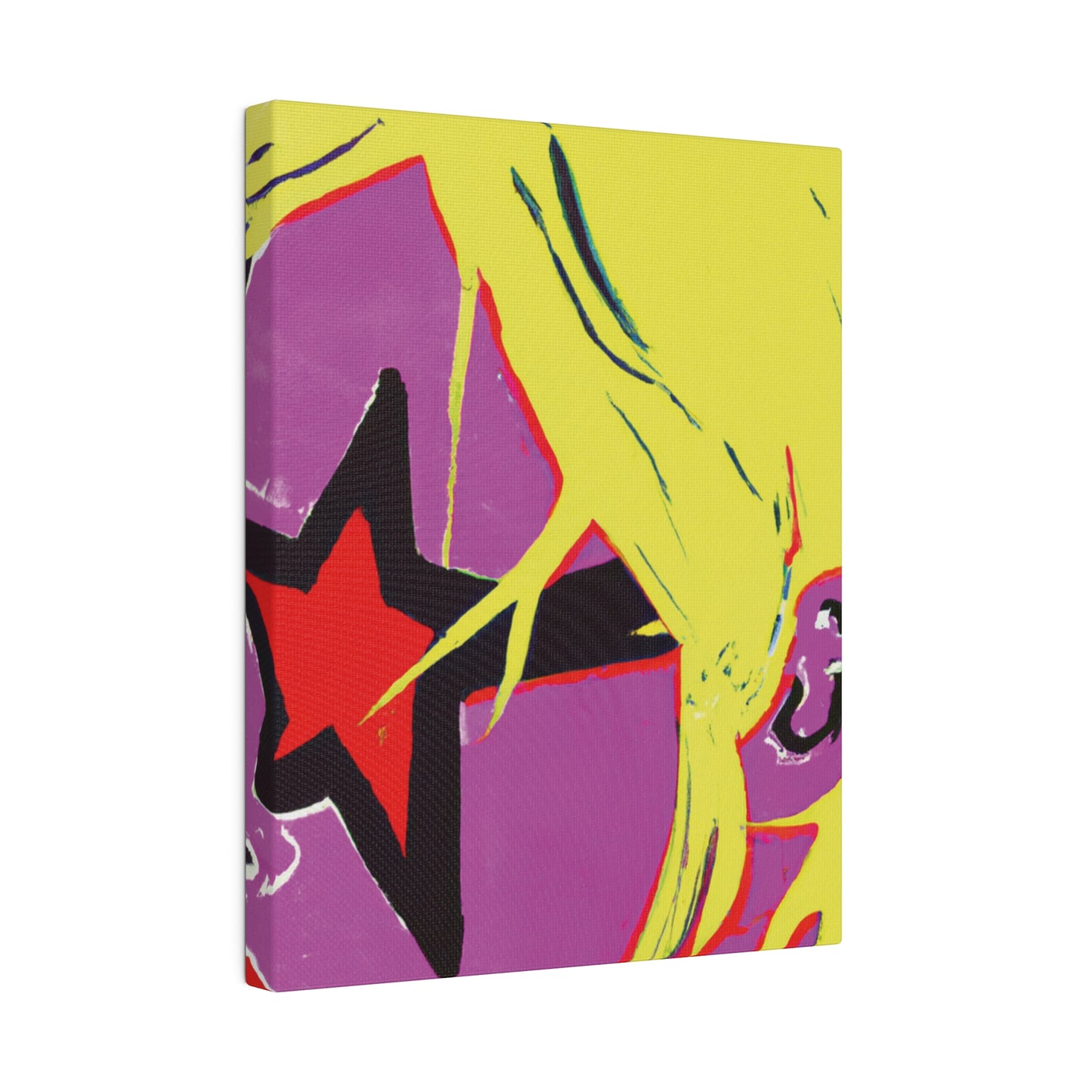 938K - Rockstar Painting Print | Face | Abstract | Poster | Home Decor | Wall Art | Music Art | Canvas