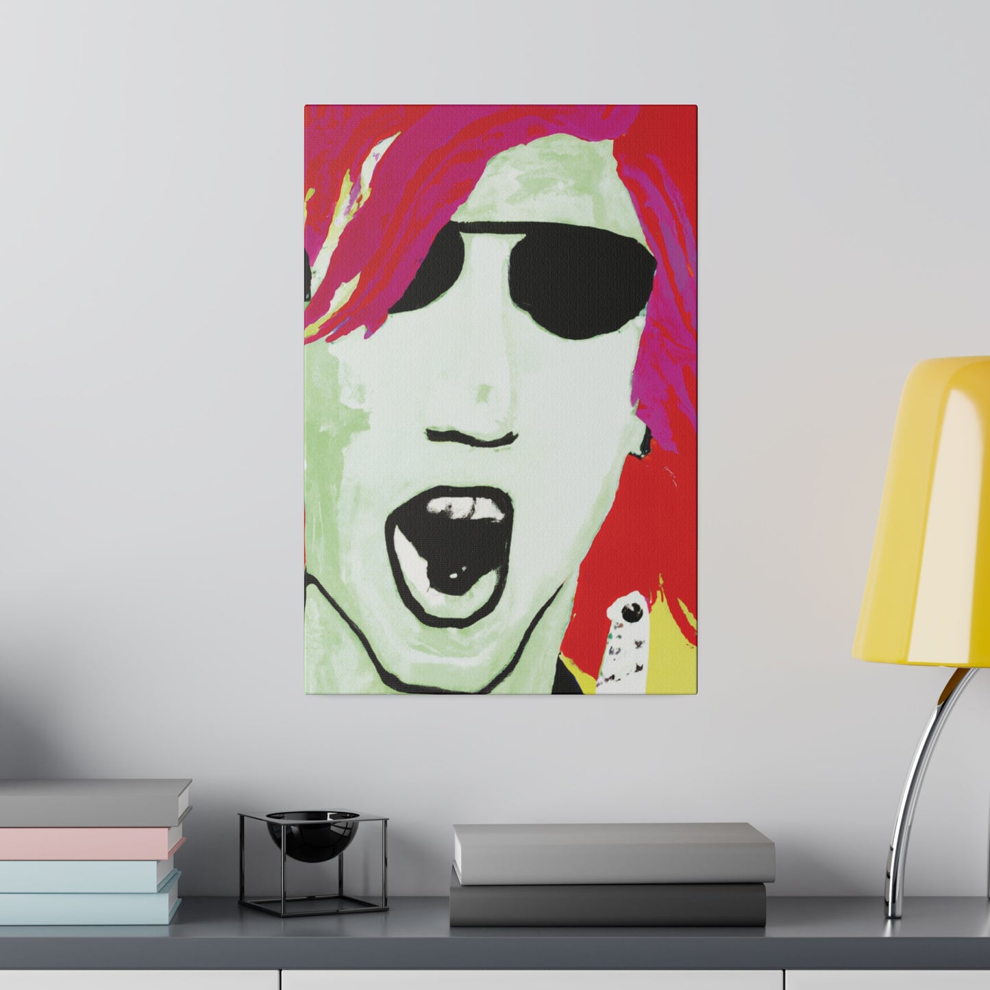 4662J - Rockstar Painting Print | Face | Abstract | Poster | Home Decor | Wall Art | Music Art | Canvas