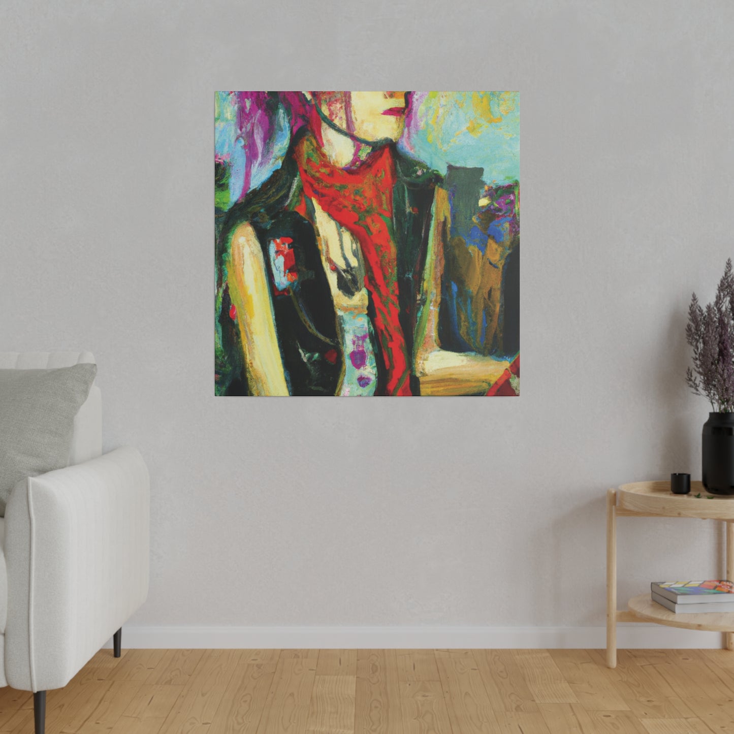 9141P - Rockstar Oil Painting Style Print | Poster | Home Decor | Wall Art | Music Art | Canvas