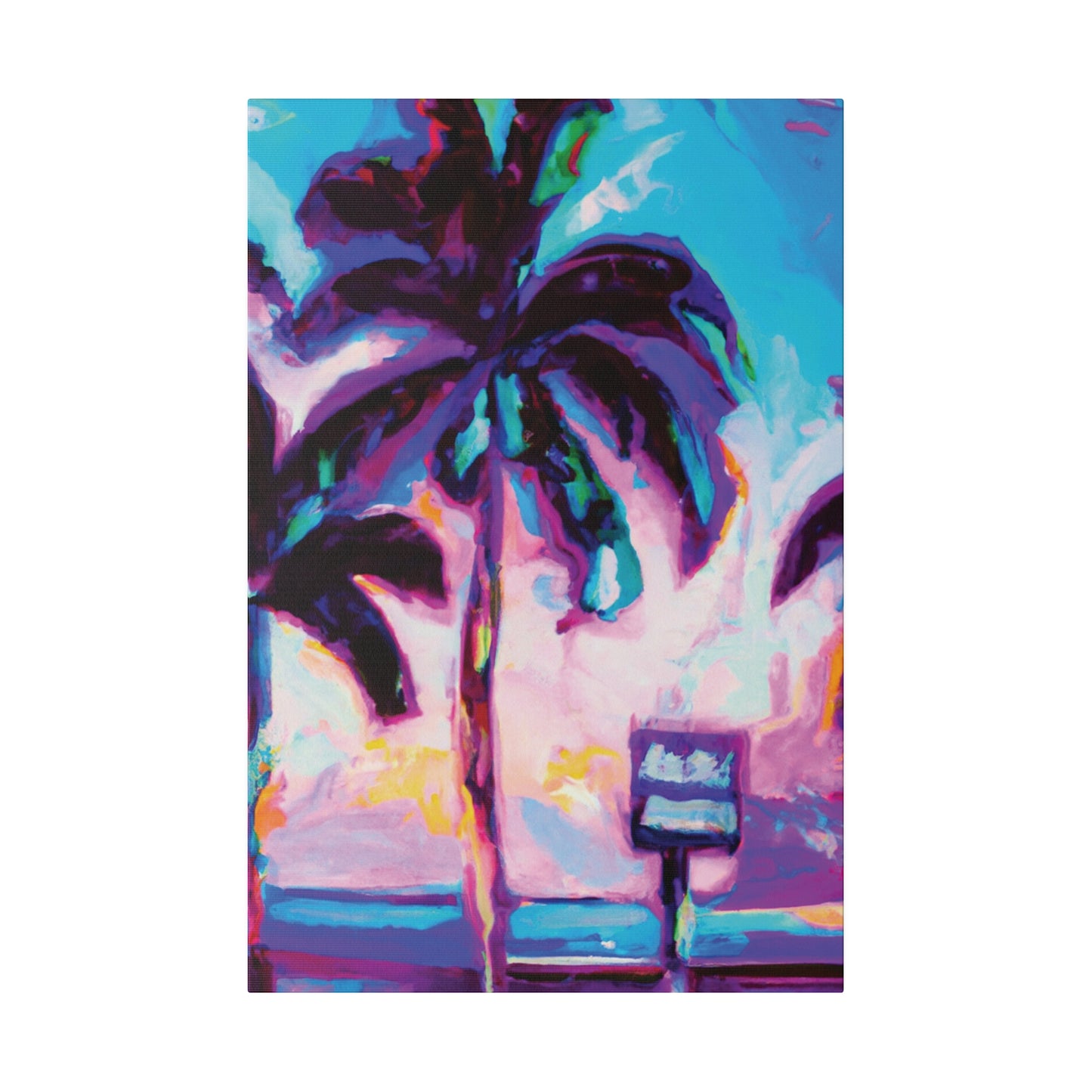 5753H - Miami Beach Sunset Painting Print | Miami | Beach | Sunset | Poster | Home Decor | Wall Art | Canvas