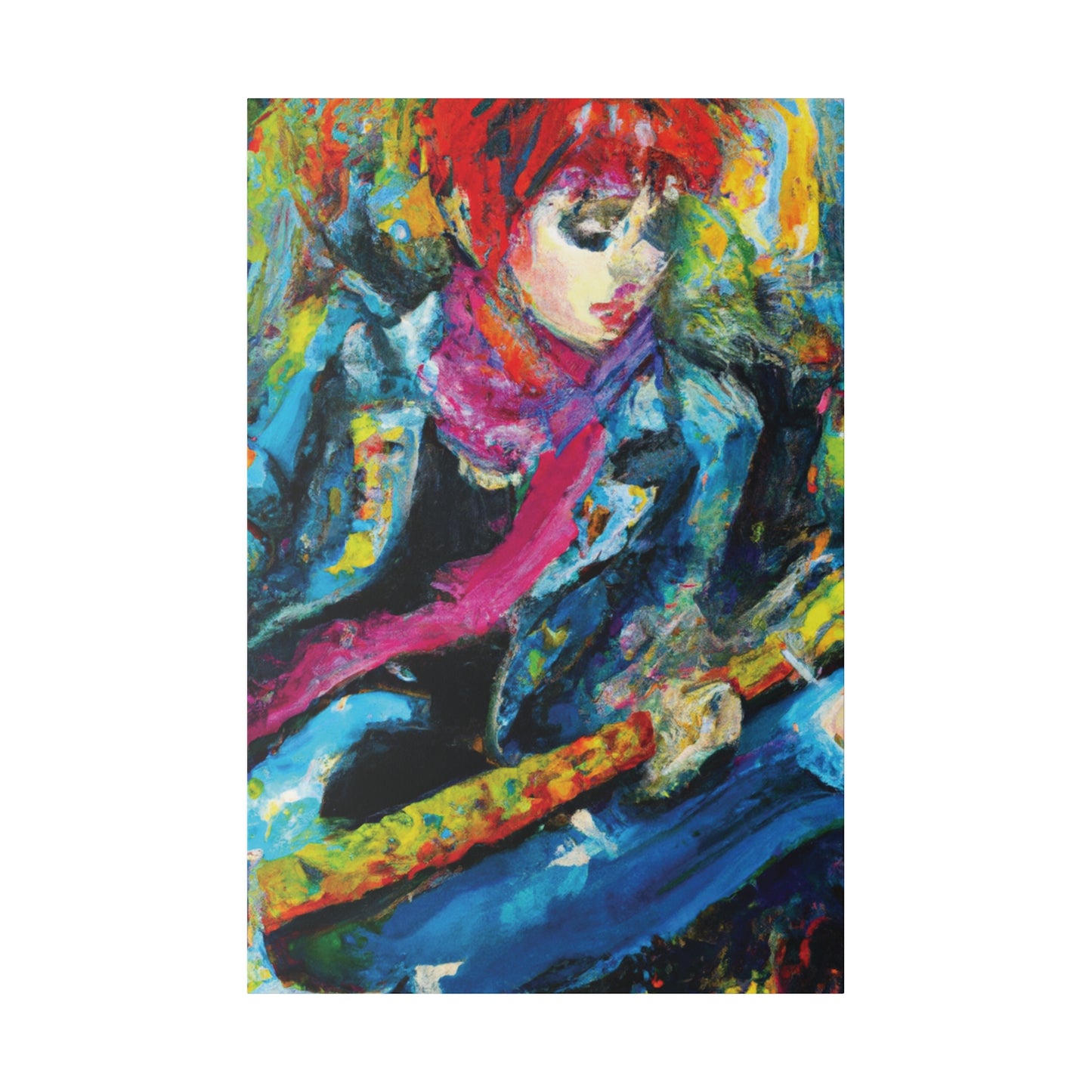 9823X - Rockstar Oil Painting Style Print | Poster | Home Decor | Wall Art | Music Art | Canvas