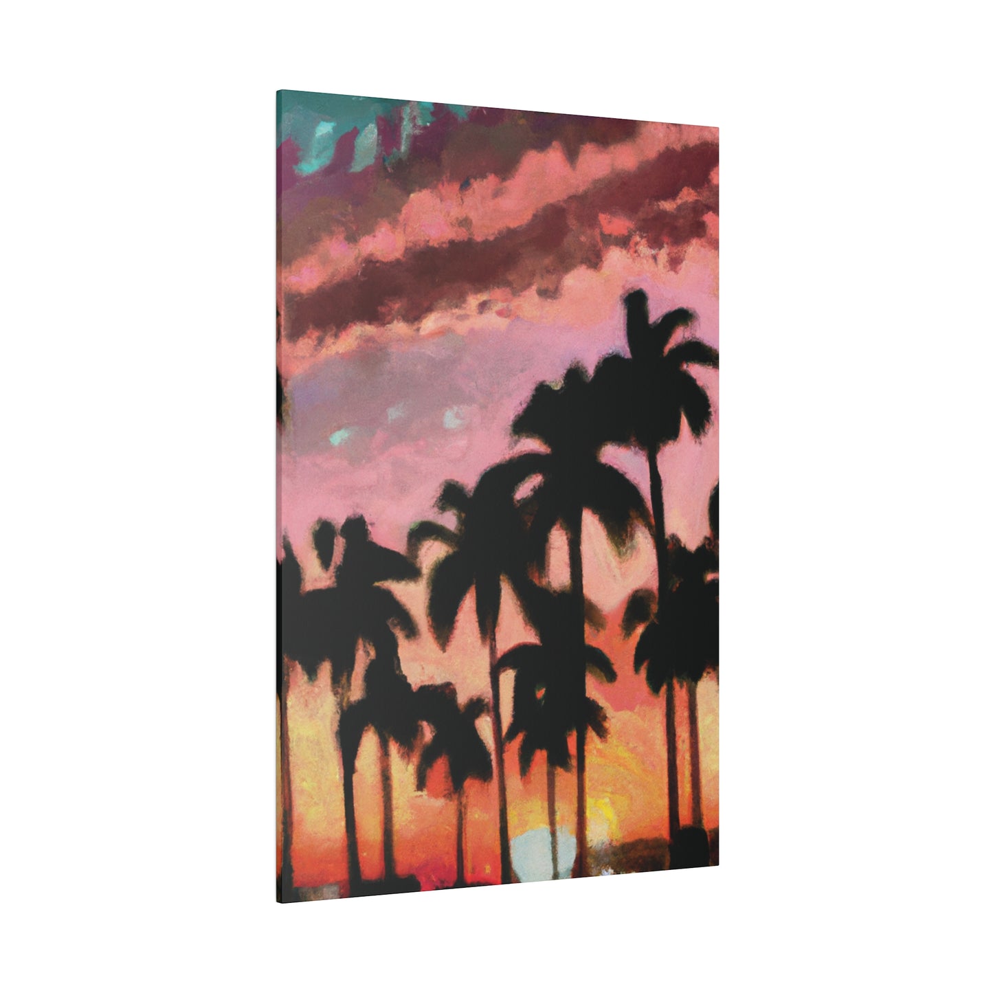 8559Q - Miami Beach Sunset Painting Print | Miami | Beach | Sunset | Poster | Home Decor | Wall Art | Canvas