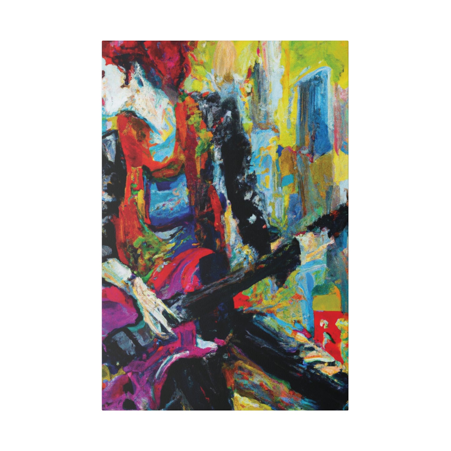 7692O - Rockstar Oil Painting Style Print | Poster | Home Decor | Wall Art | Music Art | Canvas